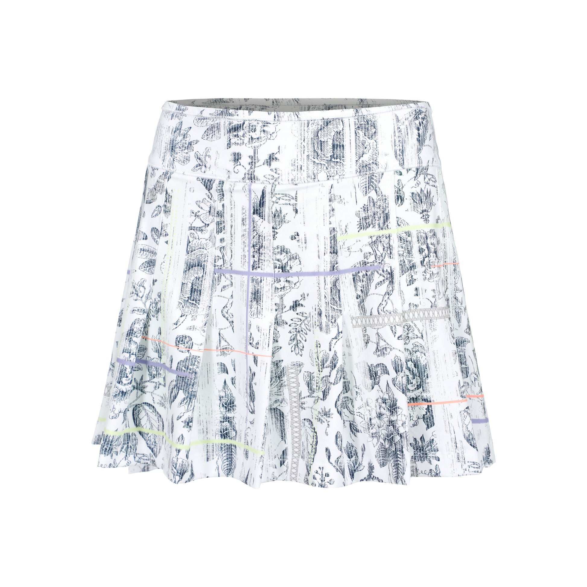 Lucky in Love Retro Deco Falda Mujeres - blanco, multicolor