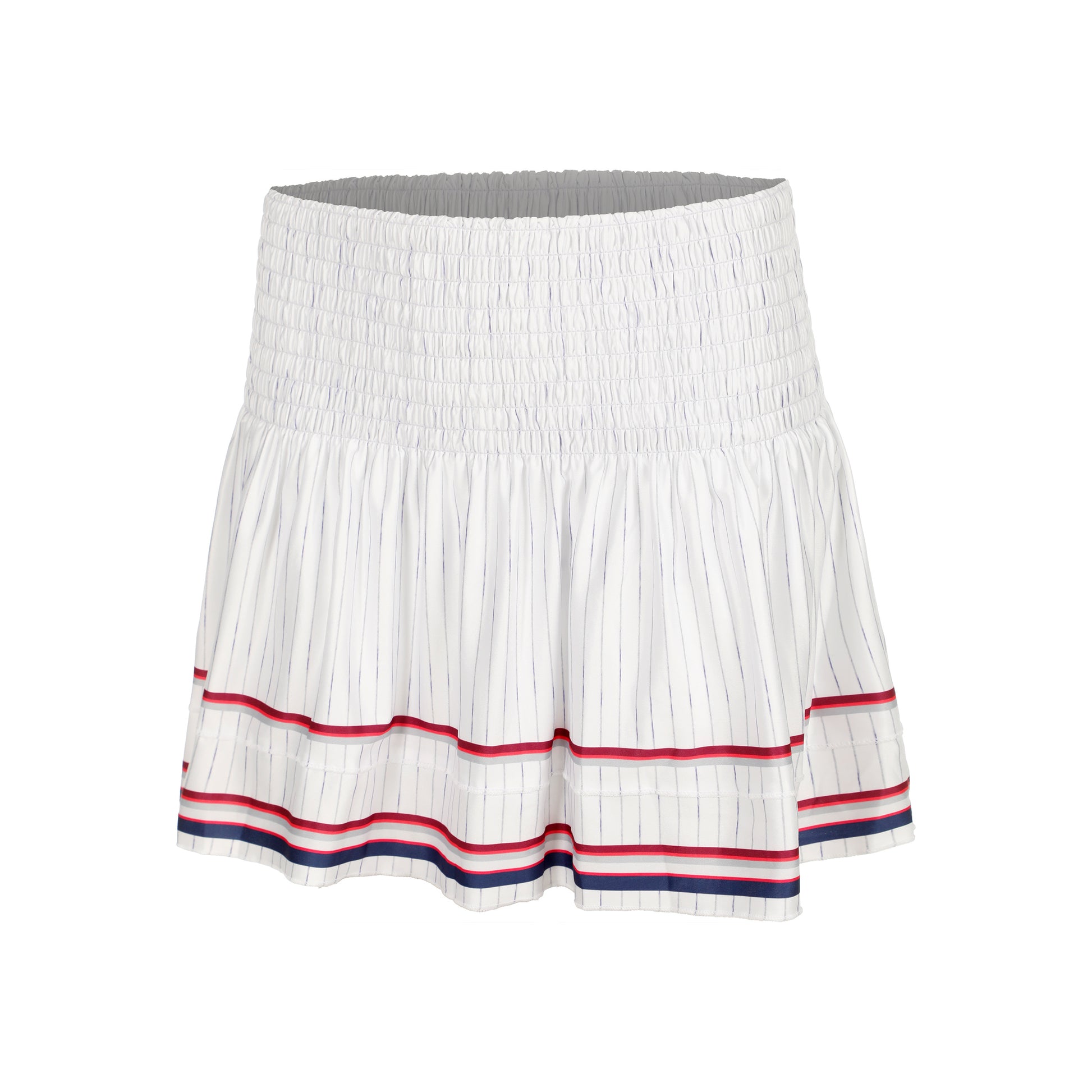Lucky in Love Can't Find Me Love Long Hide Out Smocked Falda Mujeres - blanco, rojo