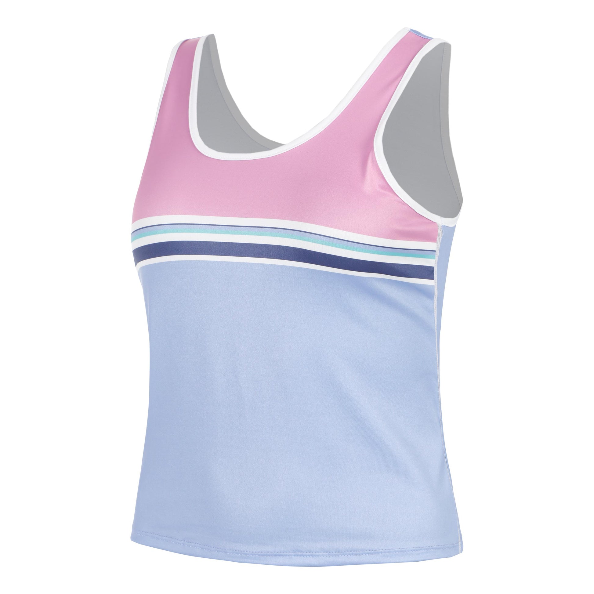 Lucky in Love Retrospective Tank Camiseta De Tirantes Mujeres-Azul Claro,Rosa