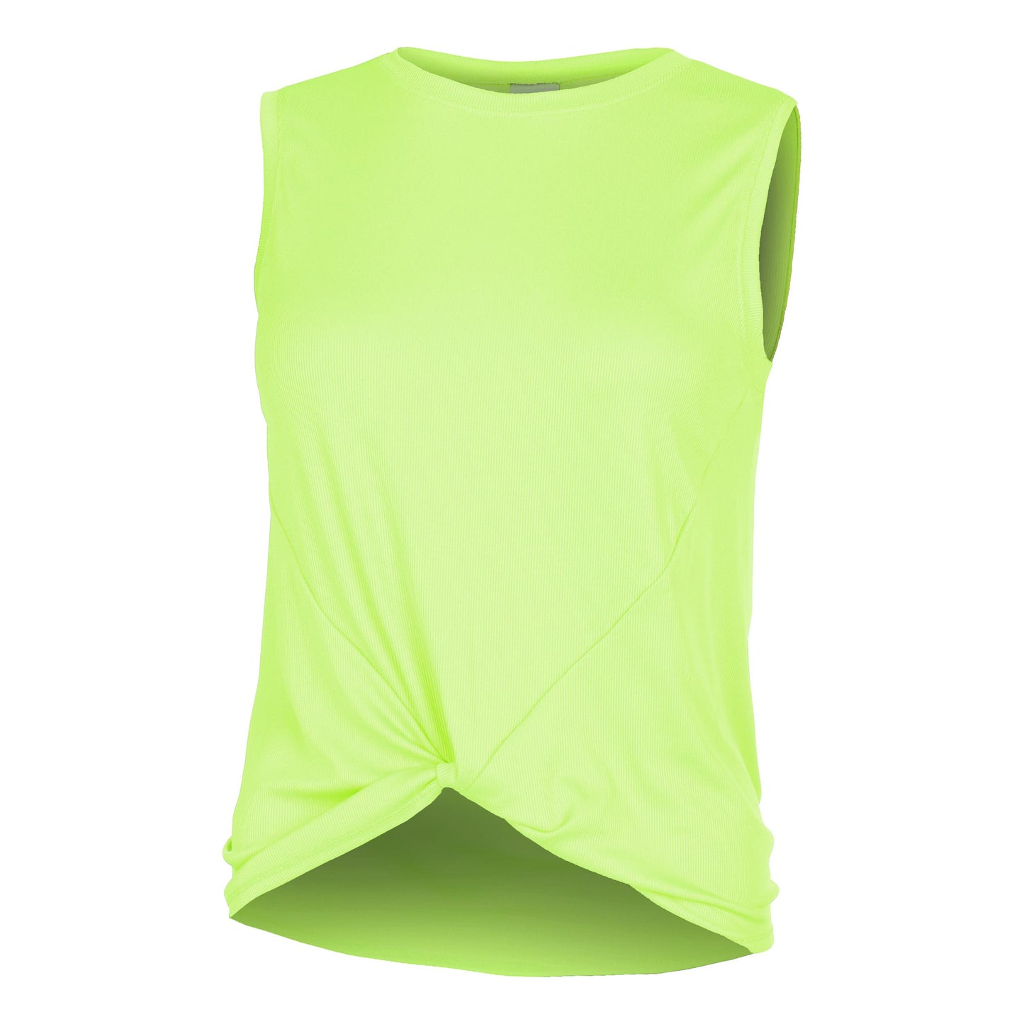 Lucky in Love Twist Front Camiseta De Tirantes Mujeres-Verde Neón