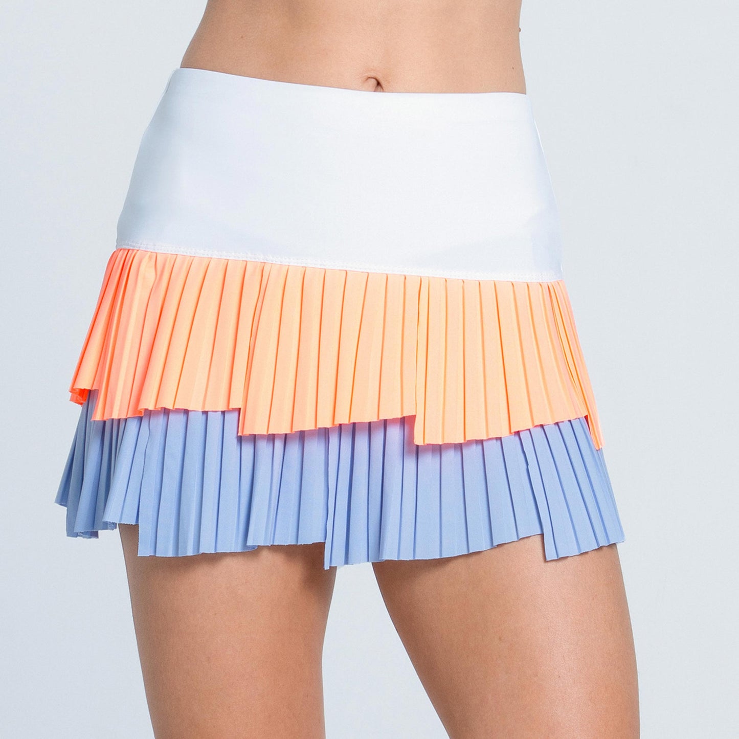 Lucky in Love Fly Pleated 13in Falda Mujeres-Azul Claro,Albaricoque