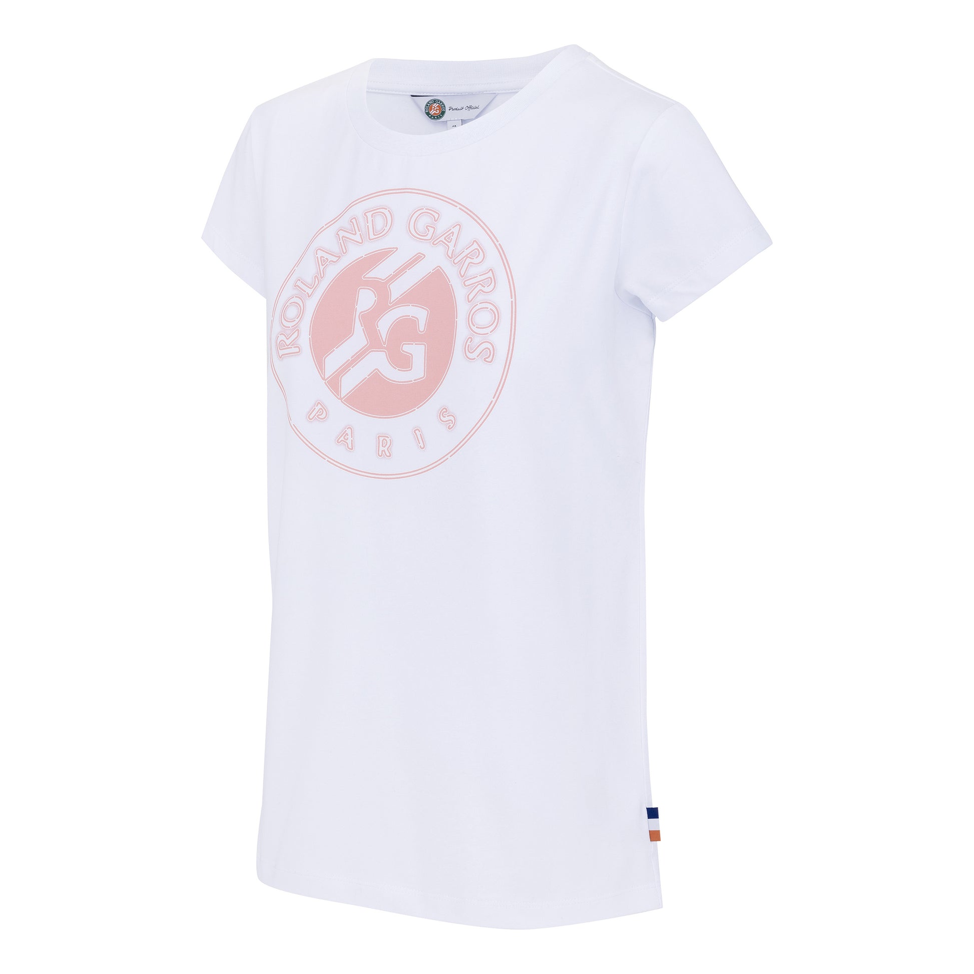 Roland Garros Big Logo Camiseta De Manga Corta Mujeres-Blanco