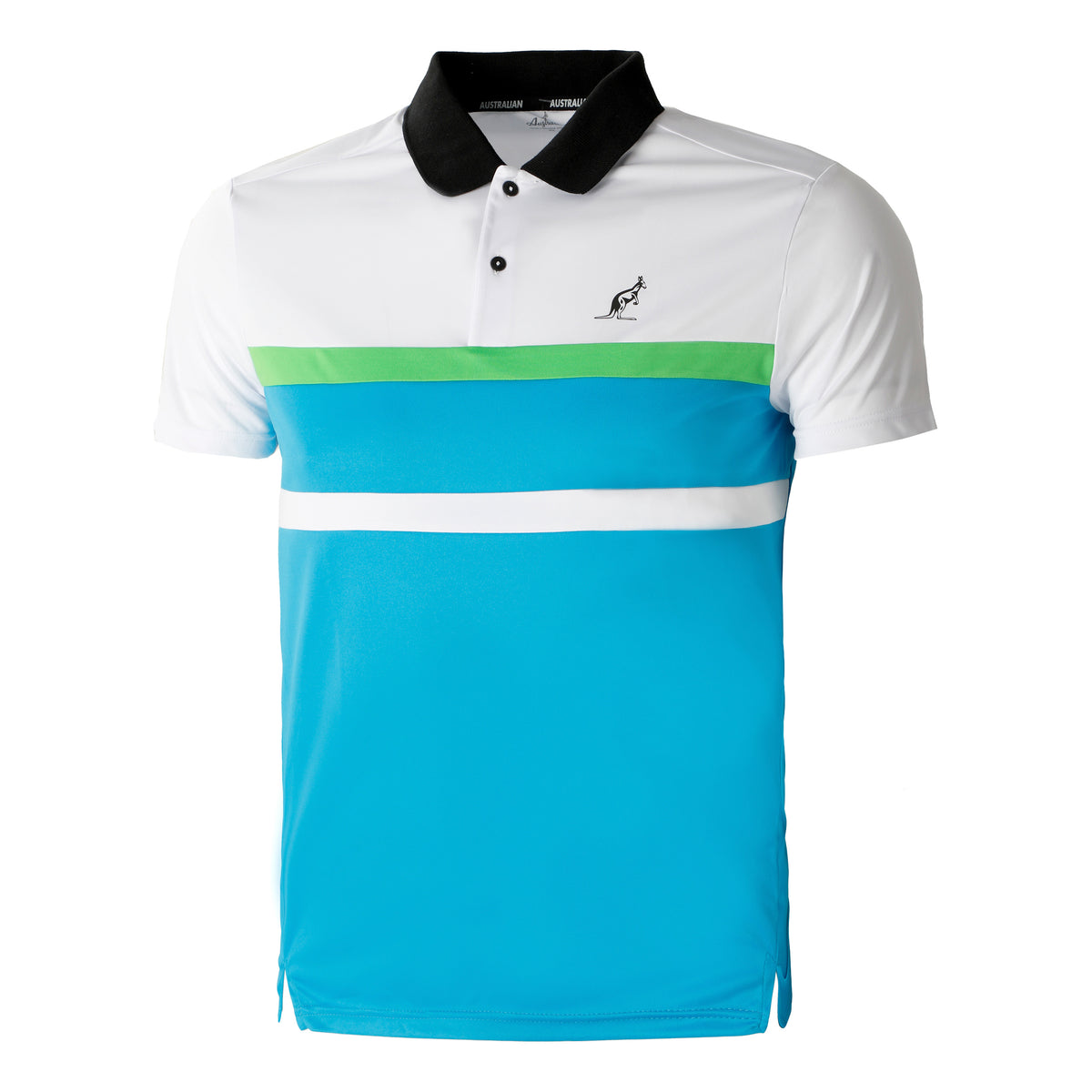 Australian Ace con Inserti in Contrasto Polo Hombres - turquesa, blanco