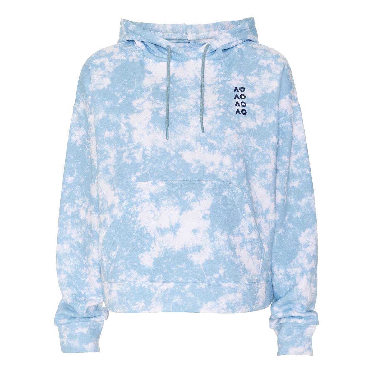 Australian Open AO Tie Dye Sudadera con capucha Mujeres - azul claro, blanco