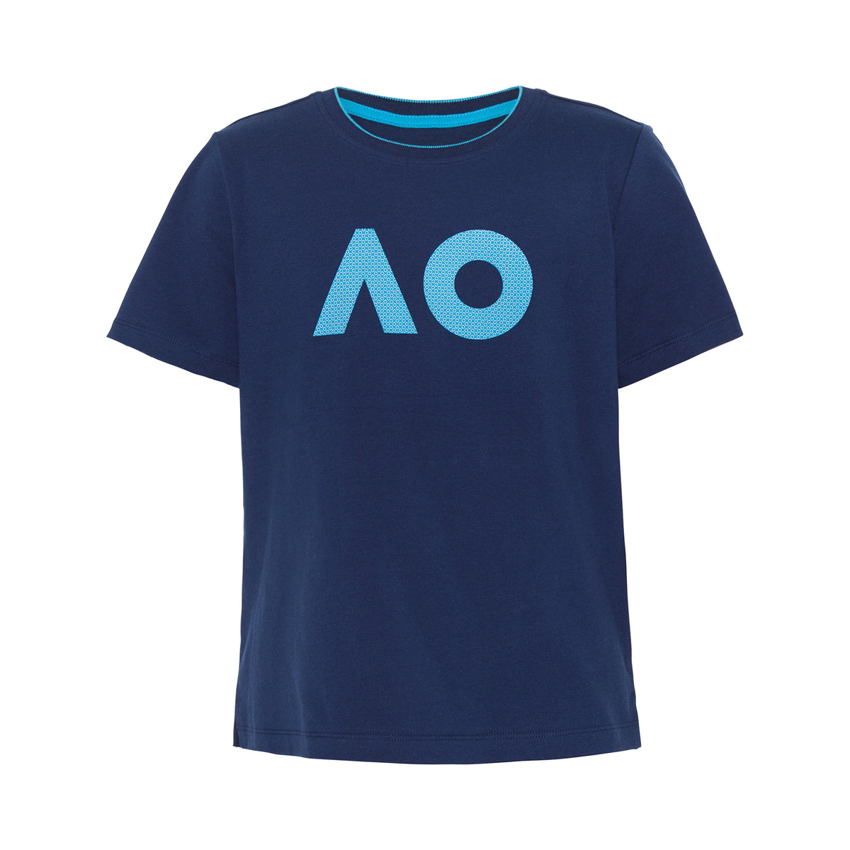 Australian Open AO Stack Print Core Logo Camiseta de manga corta Chicas - azul oscuro, azul