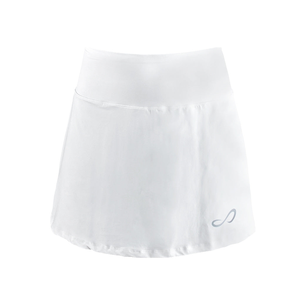 Endless Minimal High Waist Falda Mujeres-Blanco,Plateado