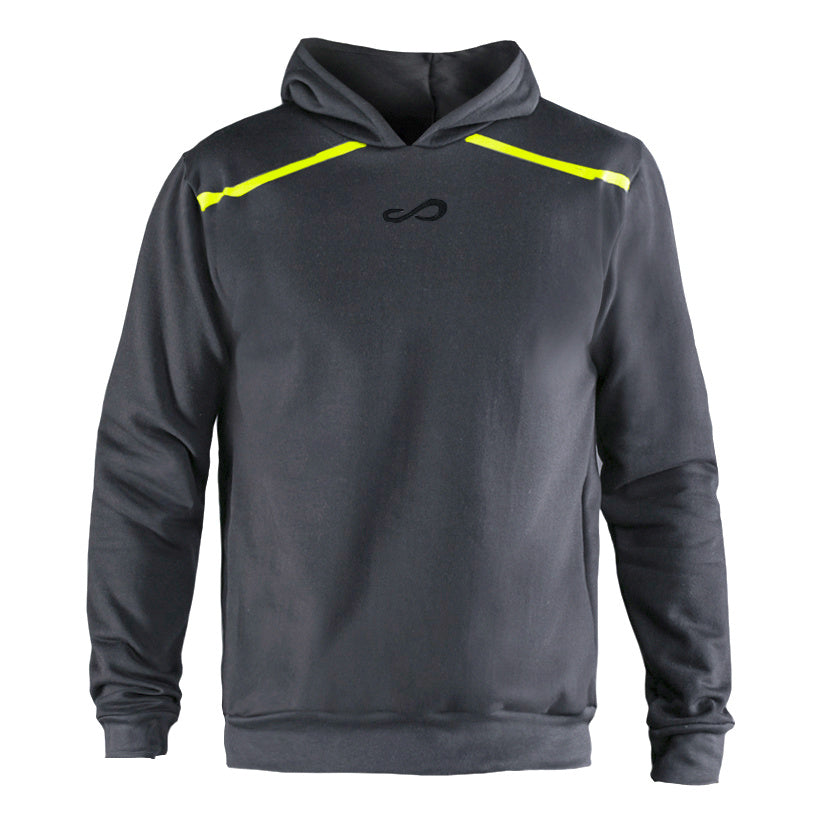 Endless Rush Sudadera con capucha Hombres - gris oscuro, amarillo neón
