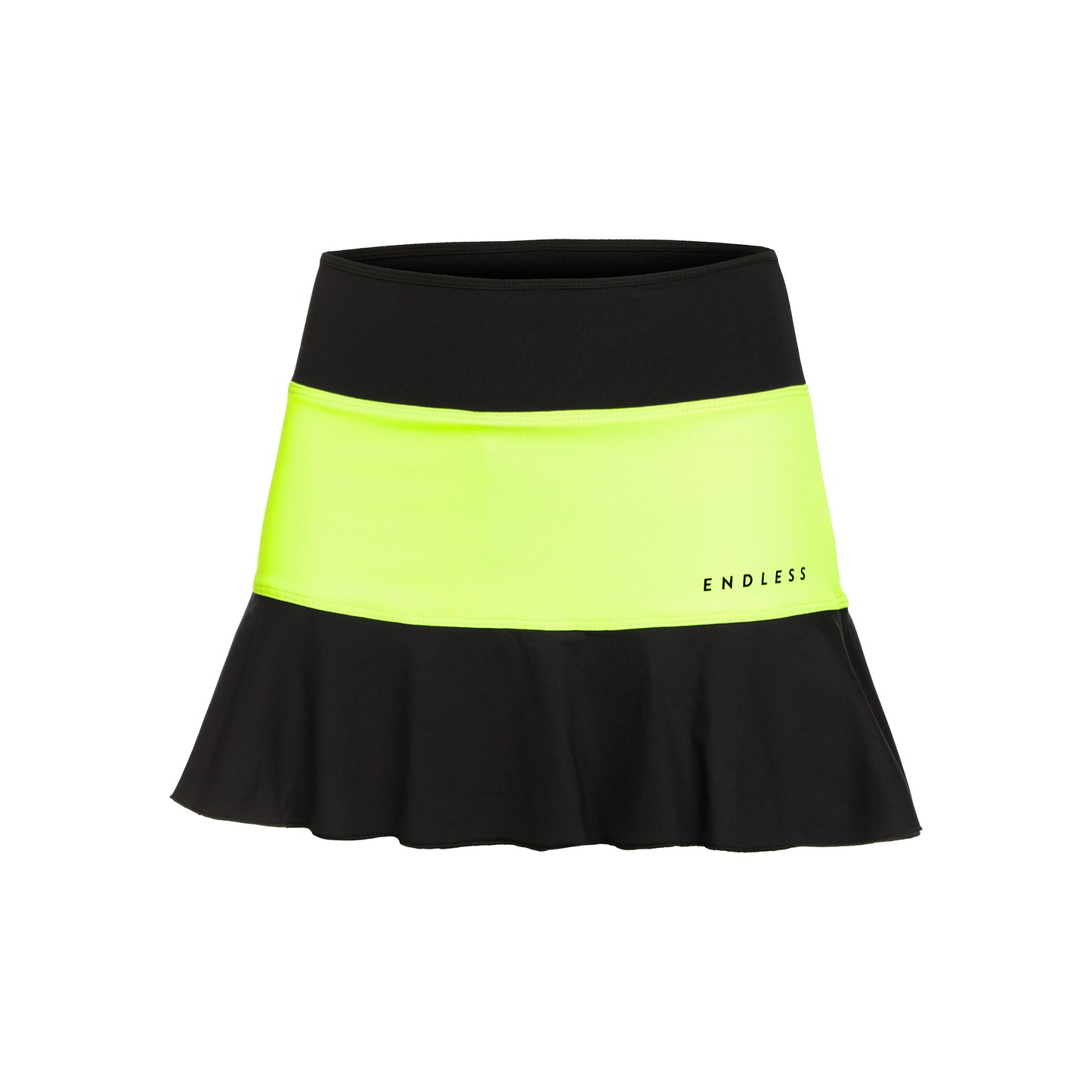 Endless Lace Falda Mujeres - negro, verde neón