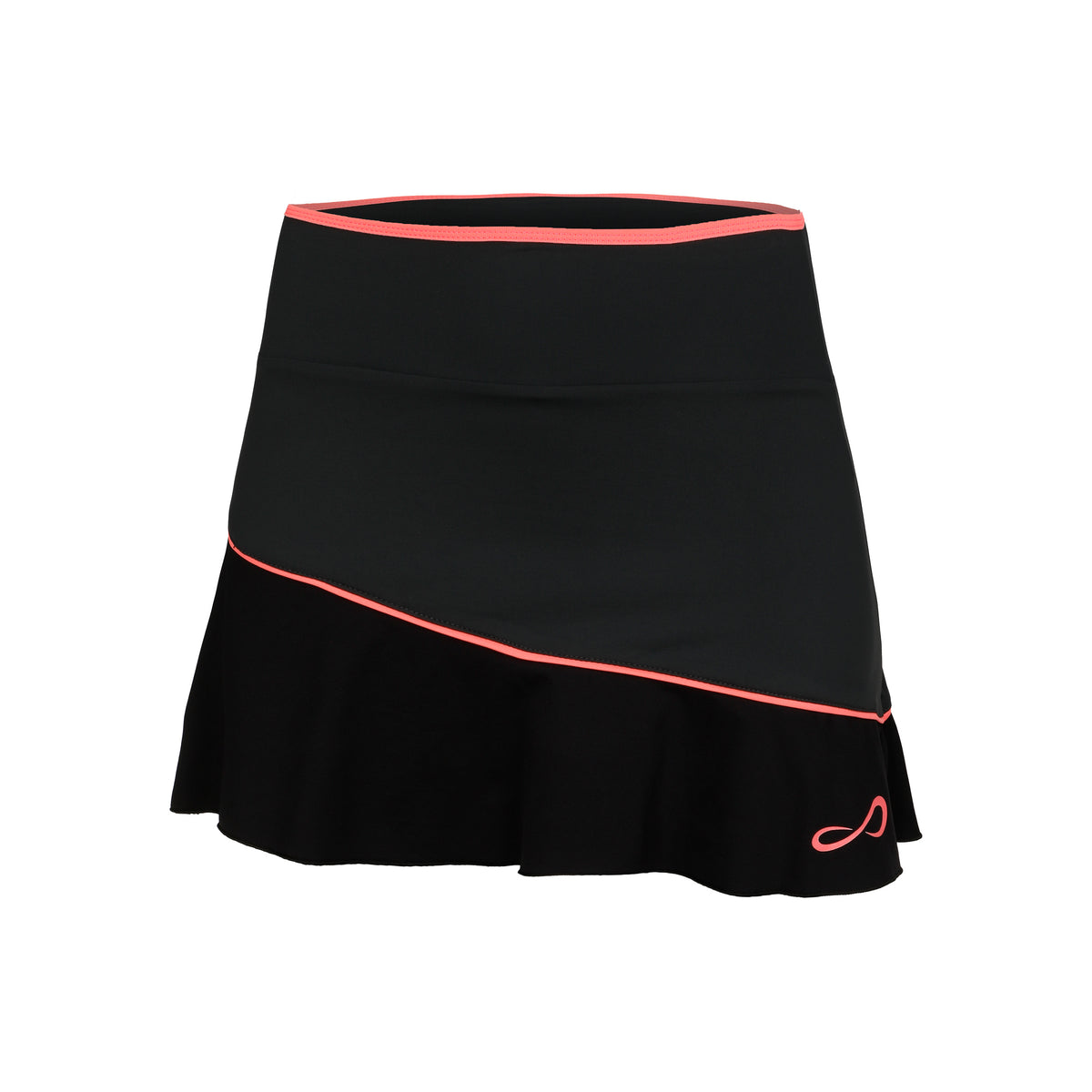 Endless Curve Falda Mujeres - negro, coral