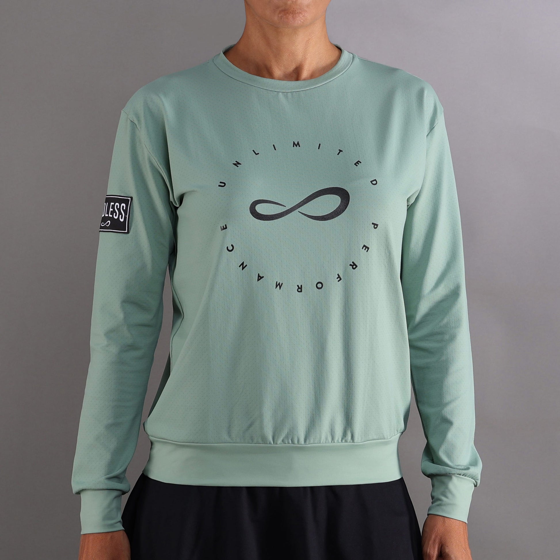 Endless Inner Tech Sudadera Mujeres-Verde,Azul Oscuro