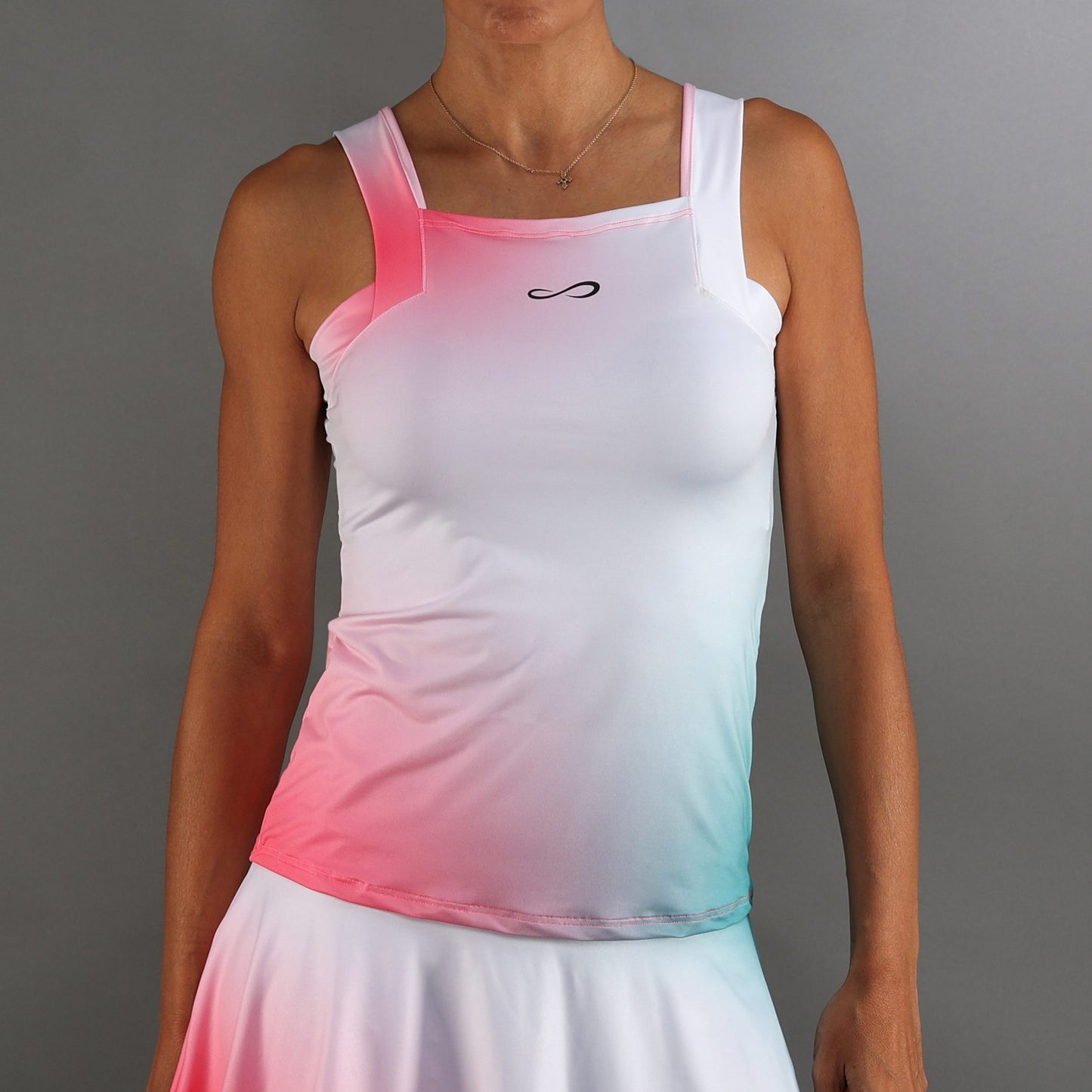 Endless Breeze Camiseta De Tirantes Mujeres-Rosa Neón,Blanco