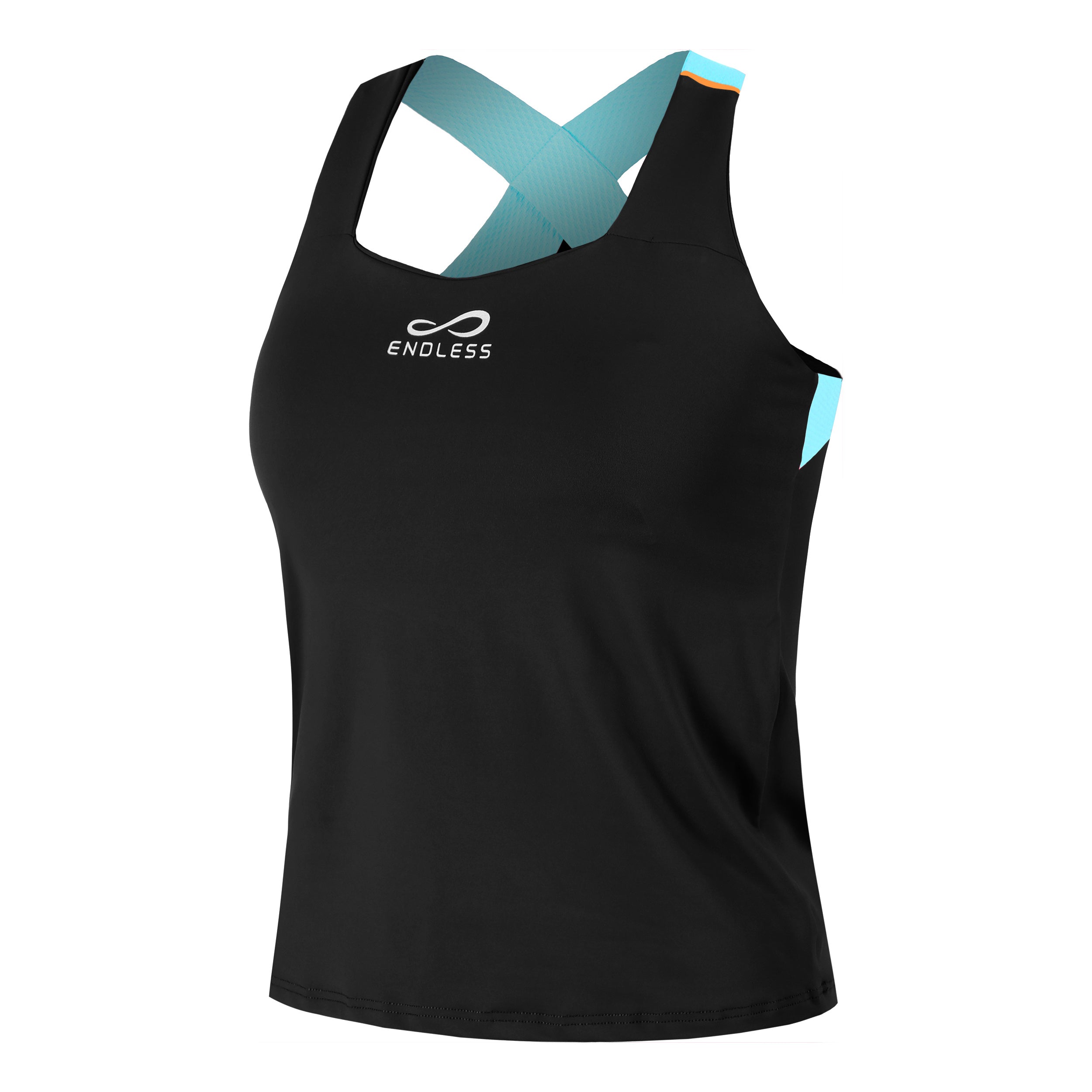 Endless Cross Camiseta De Tirantes Mujeres-Negro,Azul