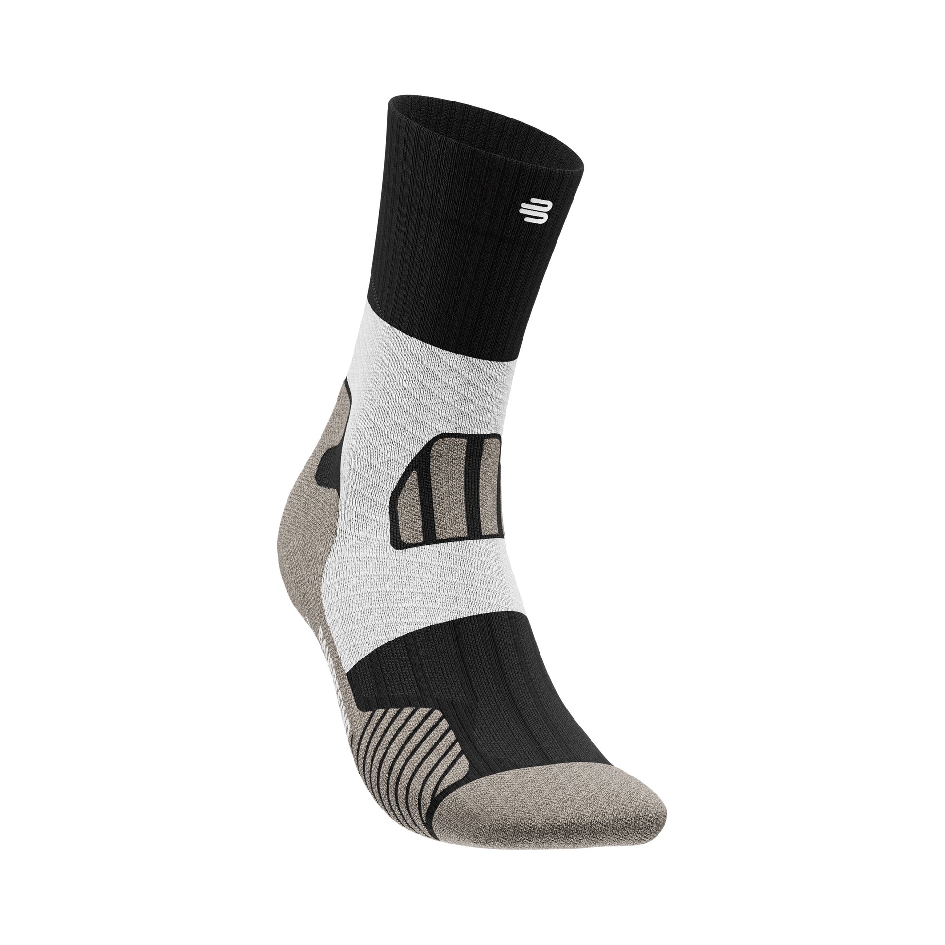 Bauerfeind Trail Run Mid Cut Calcetines Para Correr Hombres-Negro