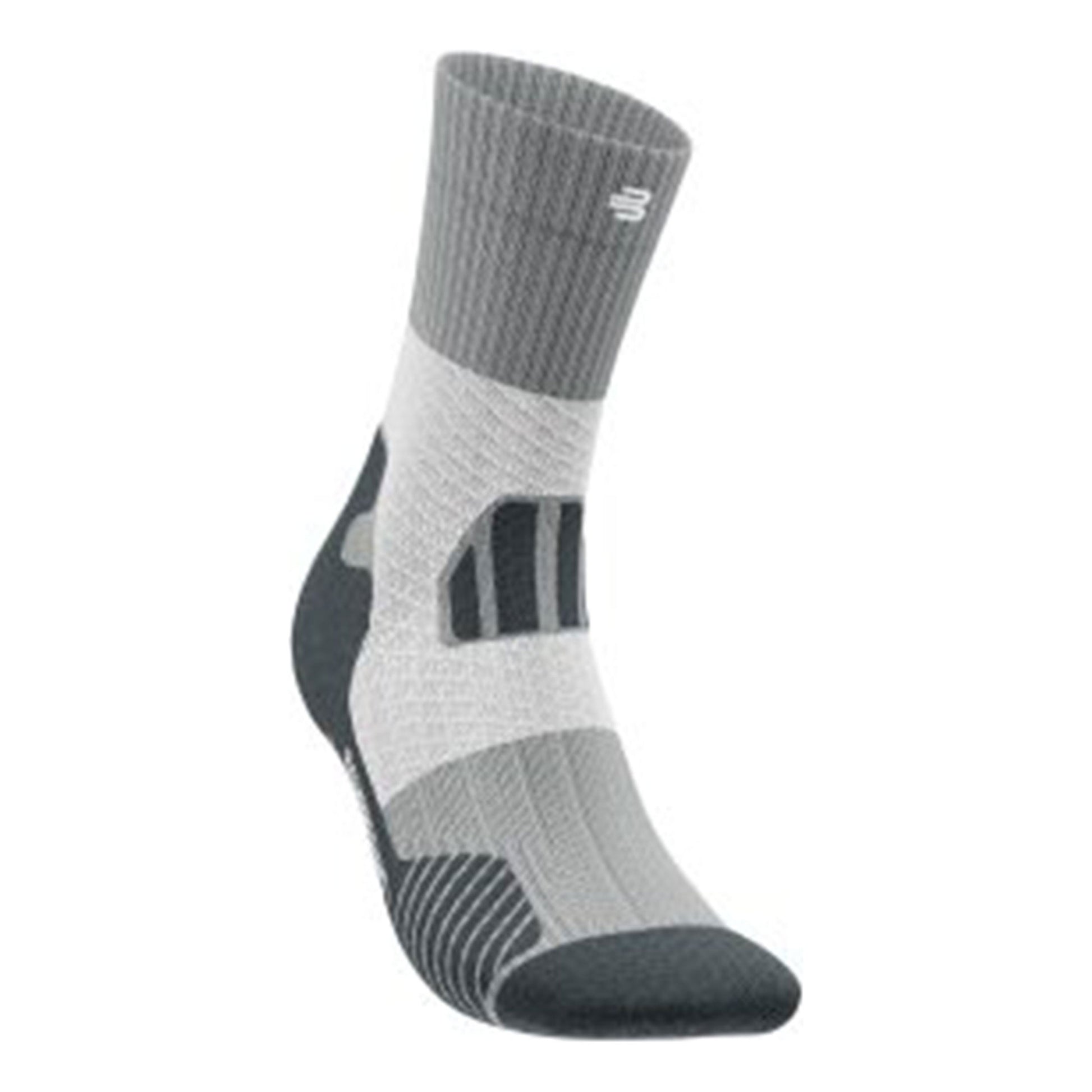 Bauerfeind Trail Run Mid Cut Calcetines Para Correr Mujeres-Gris