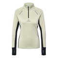 Mesa Half-Zip Top de running Mujeres - beige, negro