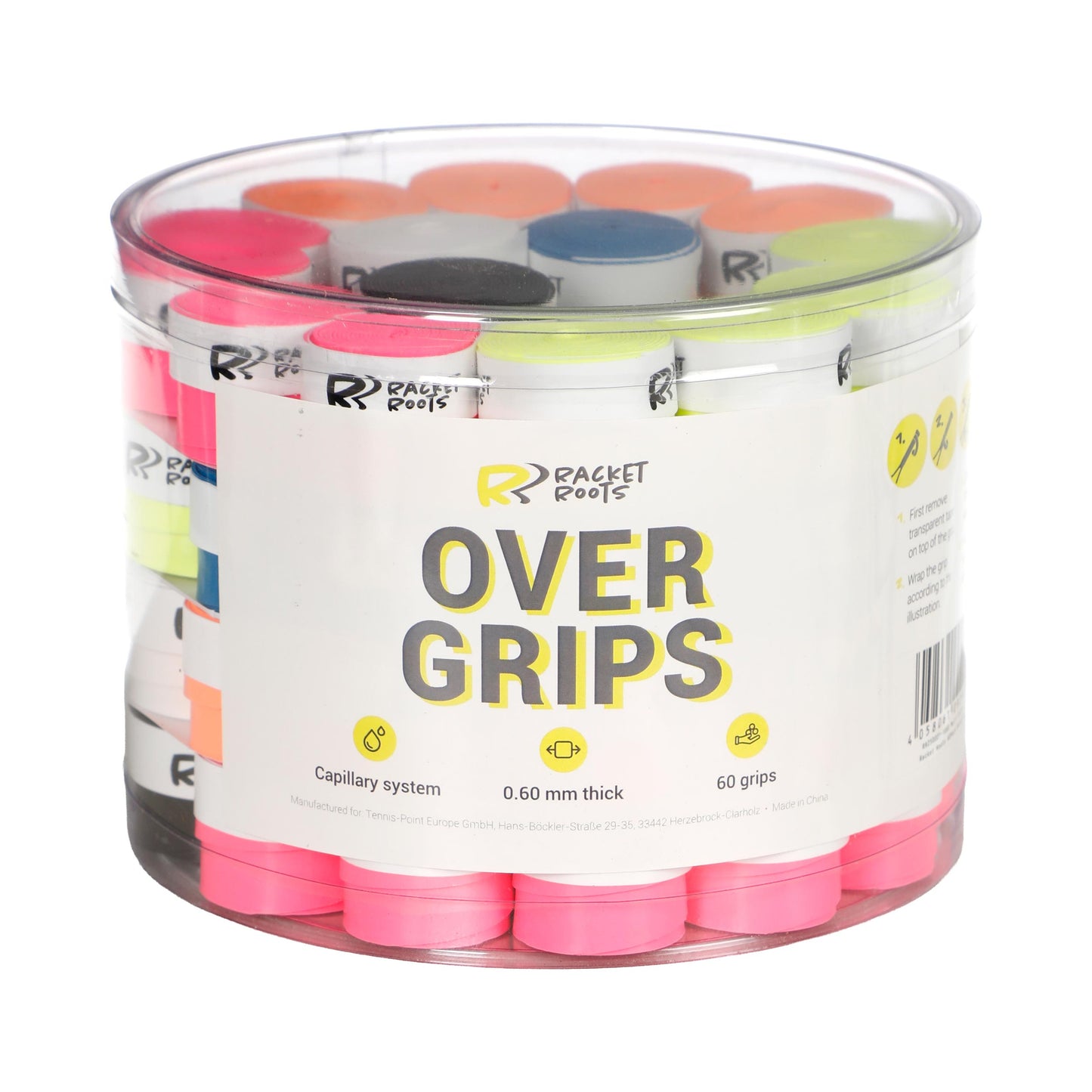 Racket Roots Overgrip Caja De 60-Multicolor