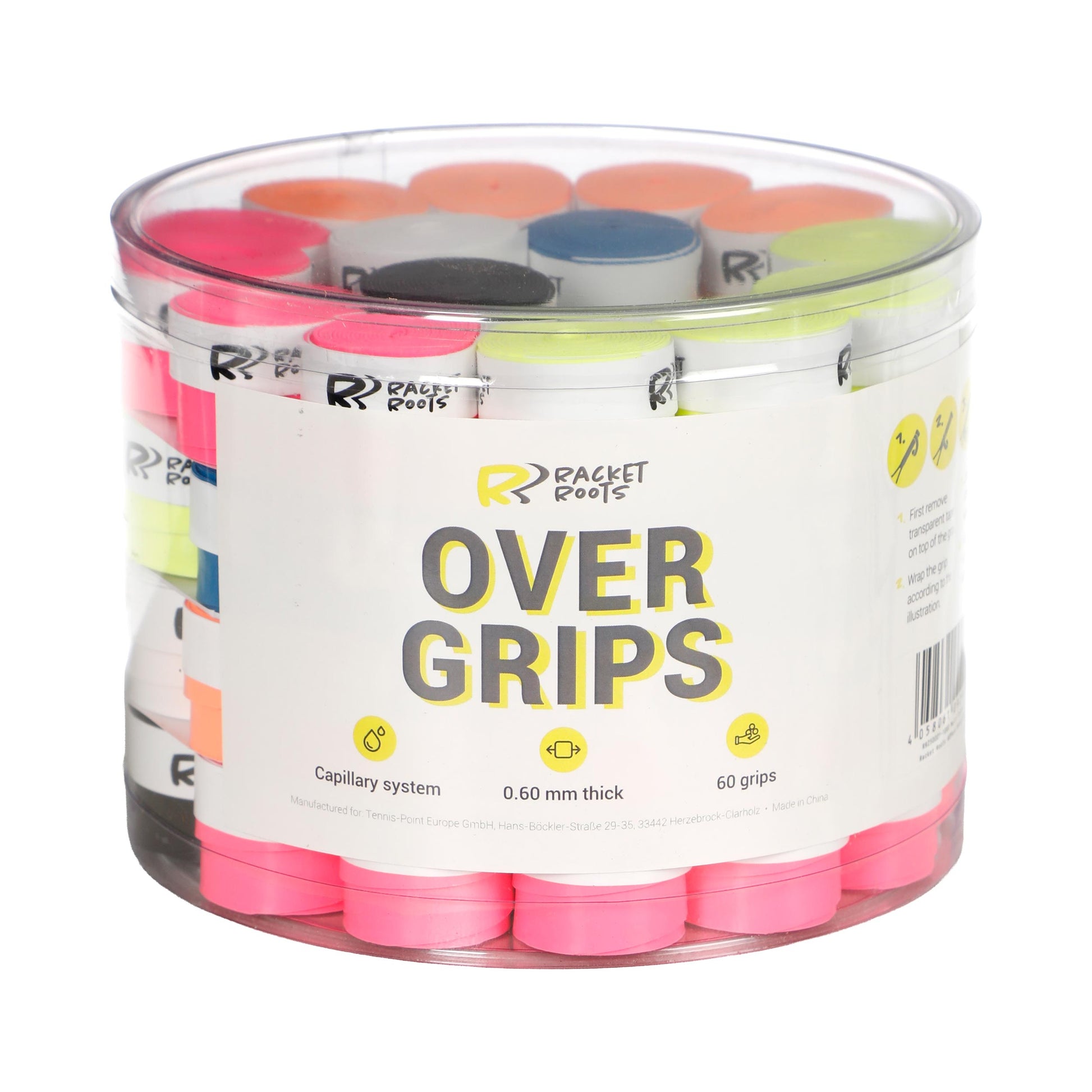 Racket Roots Overgrip Caja De 60-Multicolor