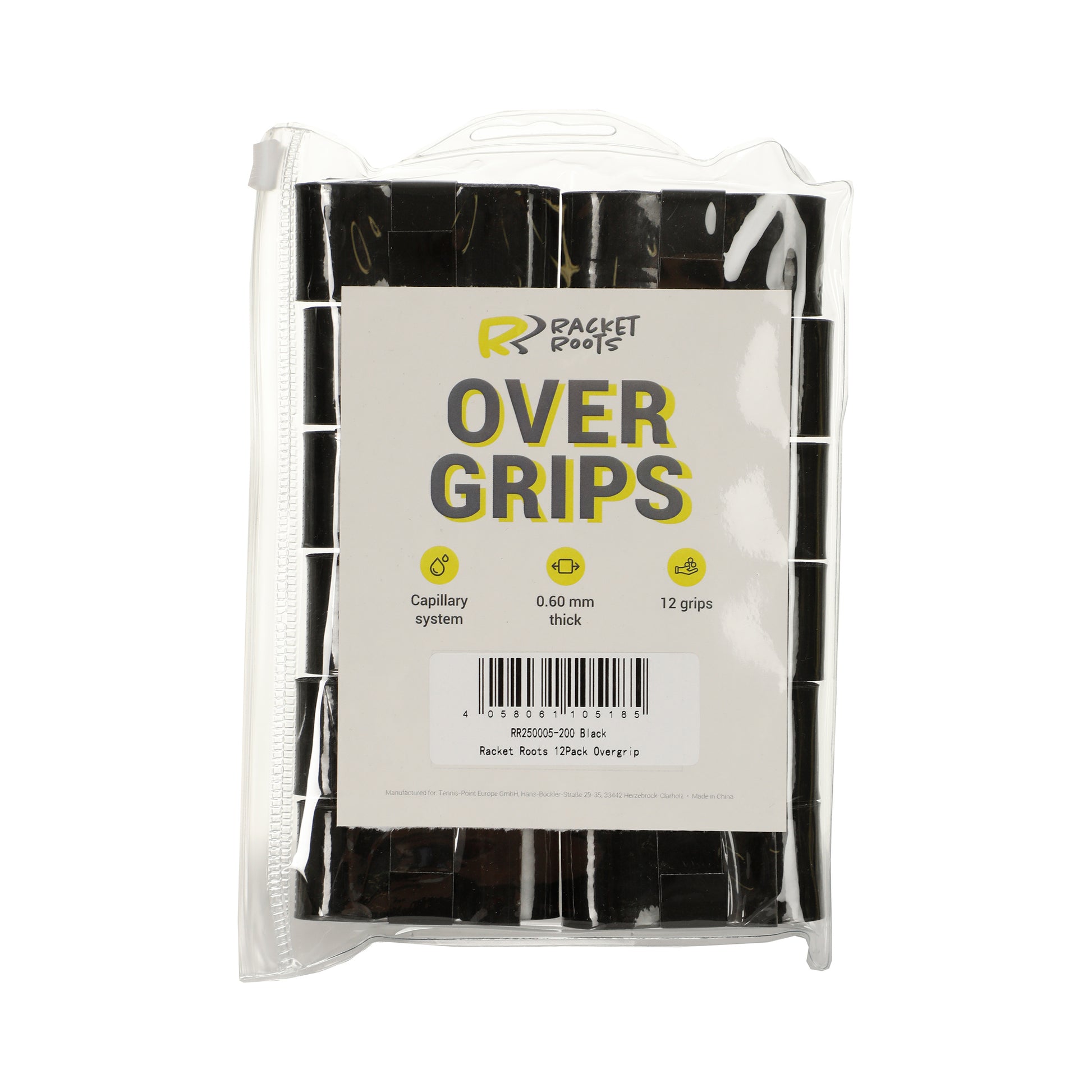 Racket Roots RR Grip Pack De 12-Negro