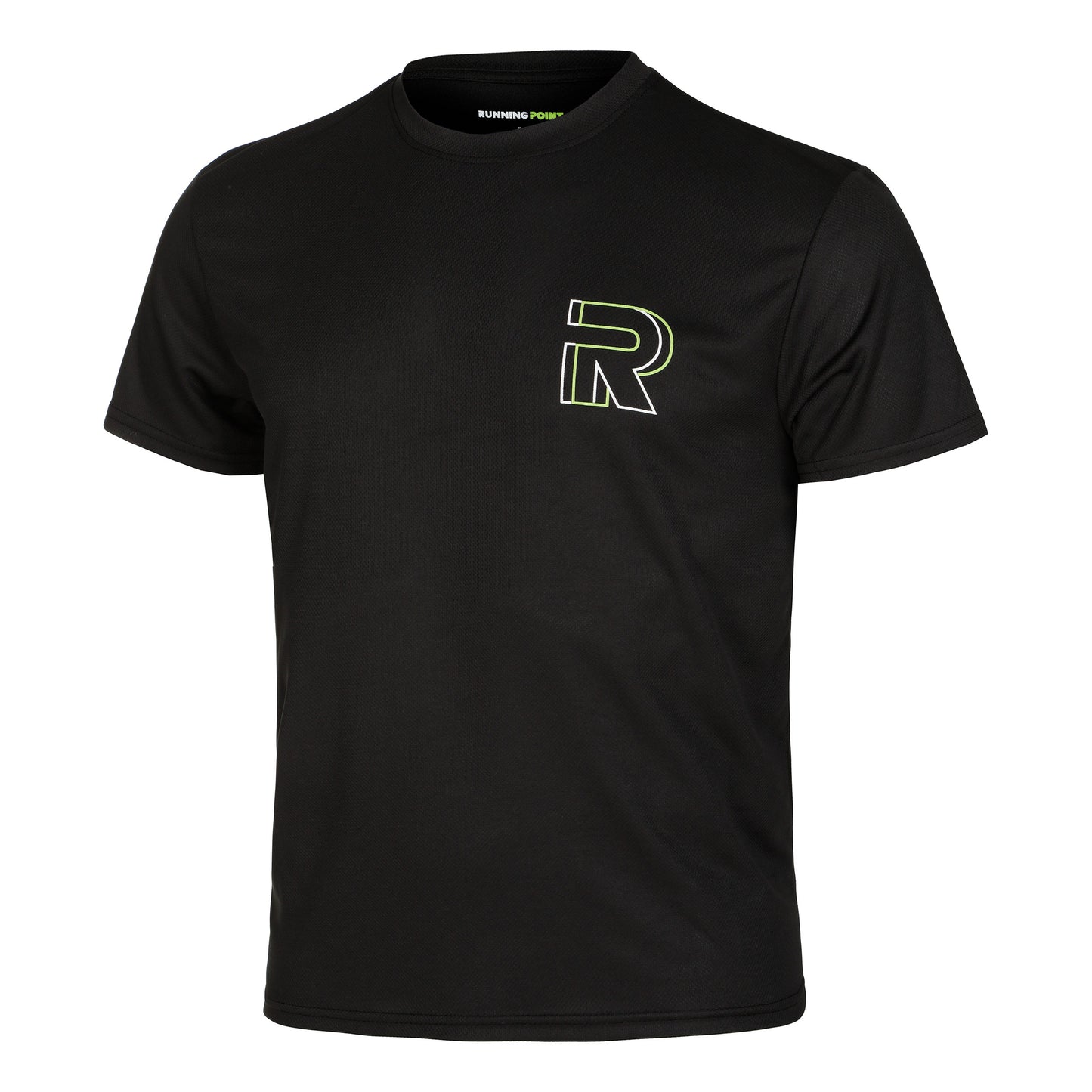 Running Point Basic Camiseta De Running Hombres-Negro