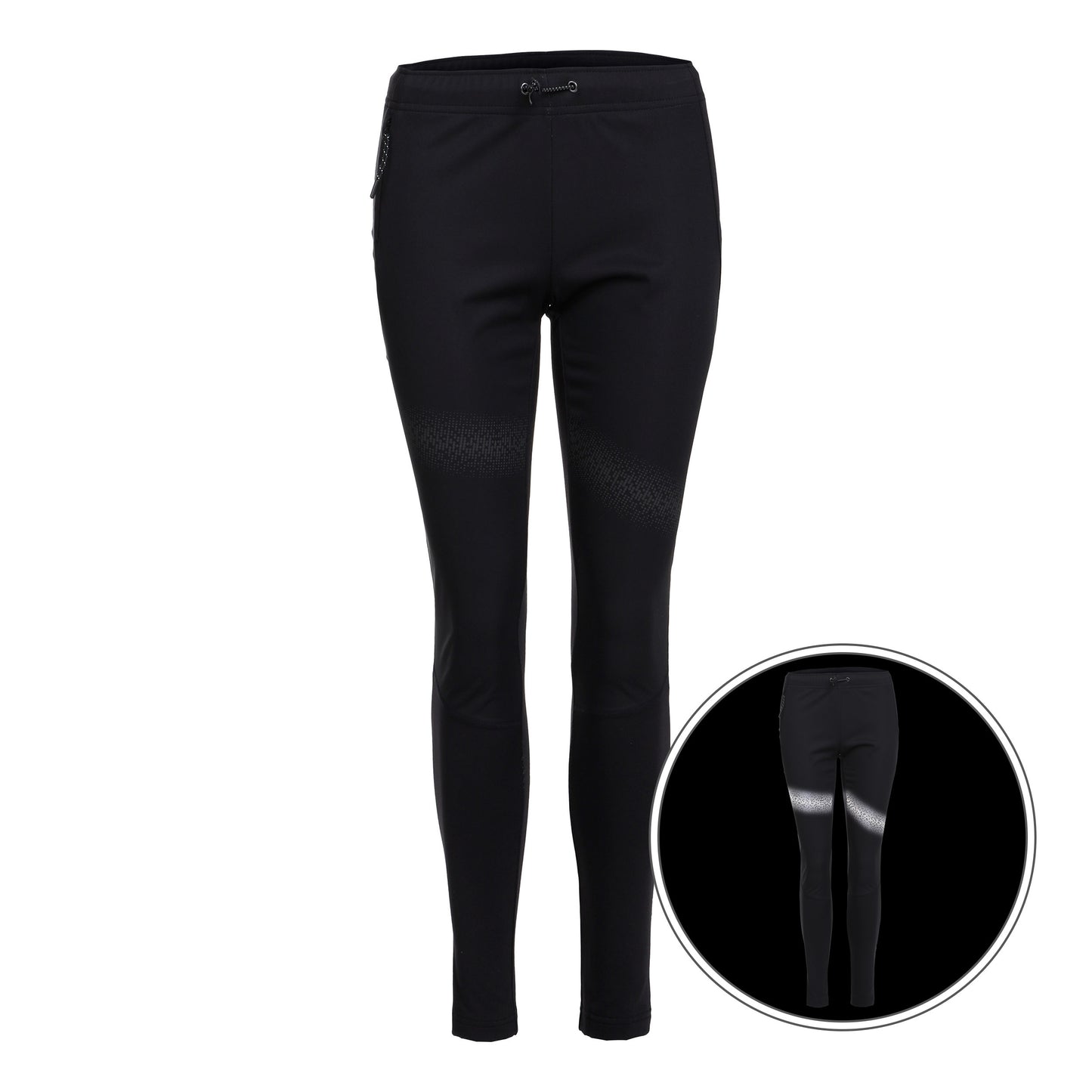 NEO Reflex-Tex Mallas Para Correr Mujeres-Negro