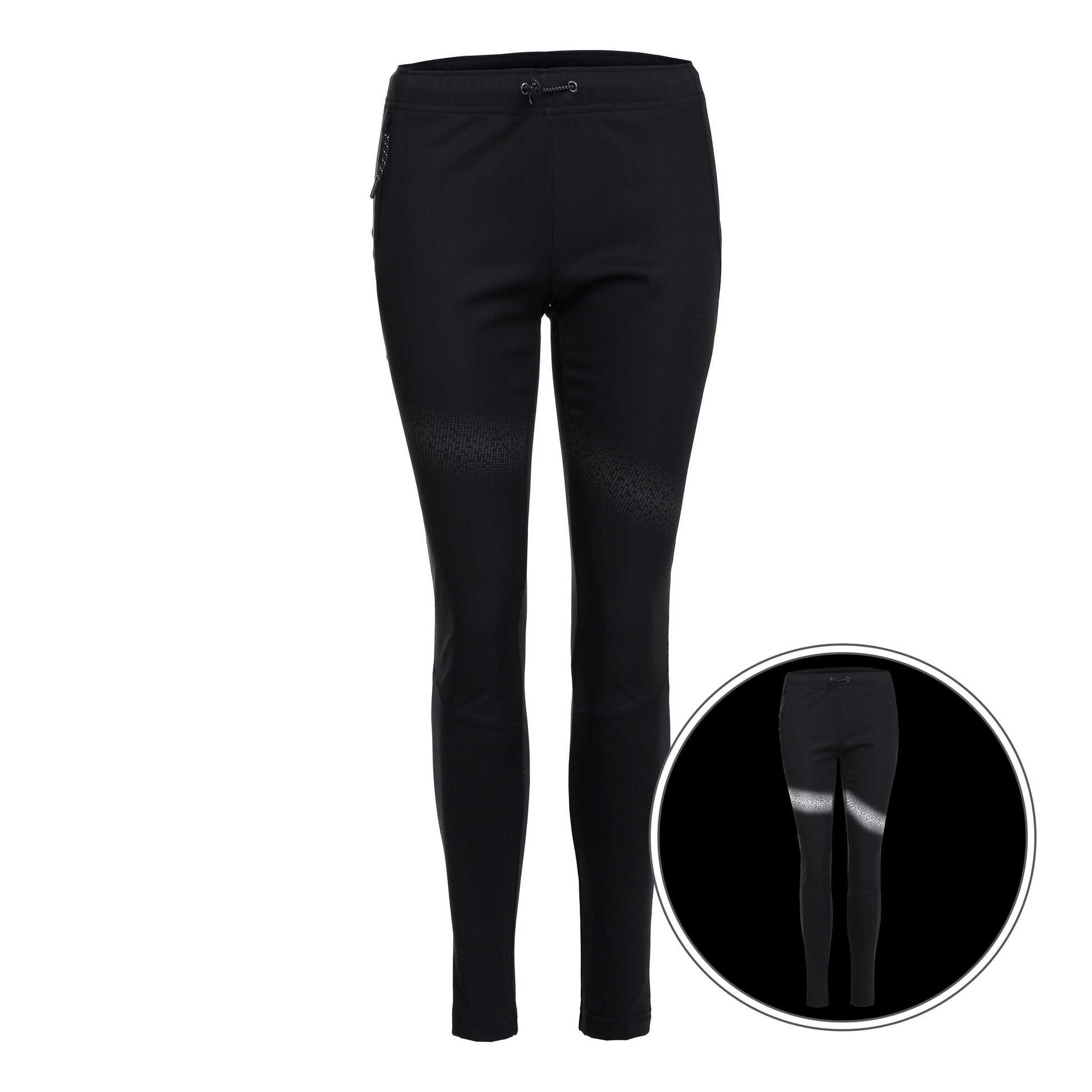 NEO Reflex-Tex Mallas Para Correr Mujeres-Negro