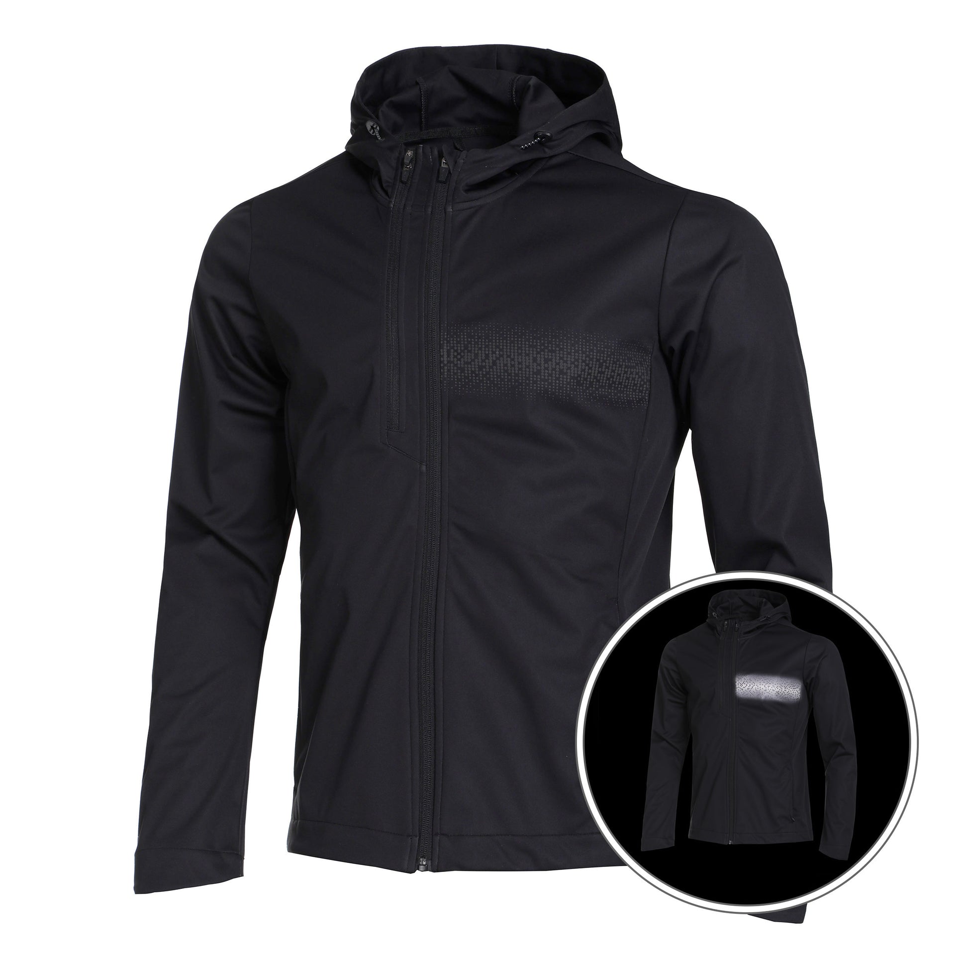 NEO Reflex-Tex Chaqueta Para Correr Hombres-Negro