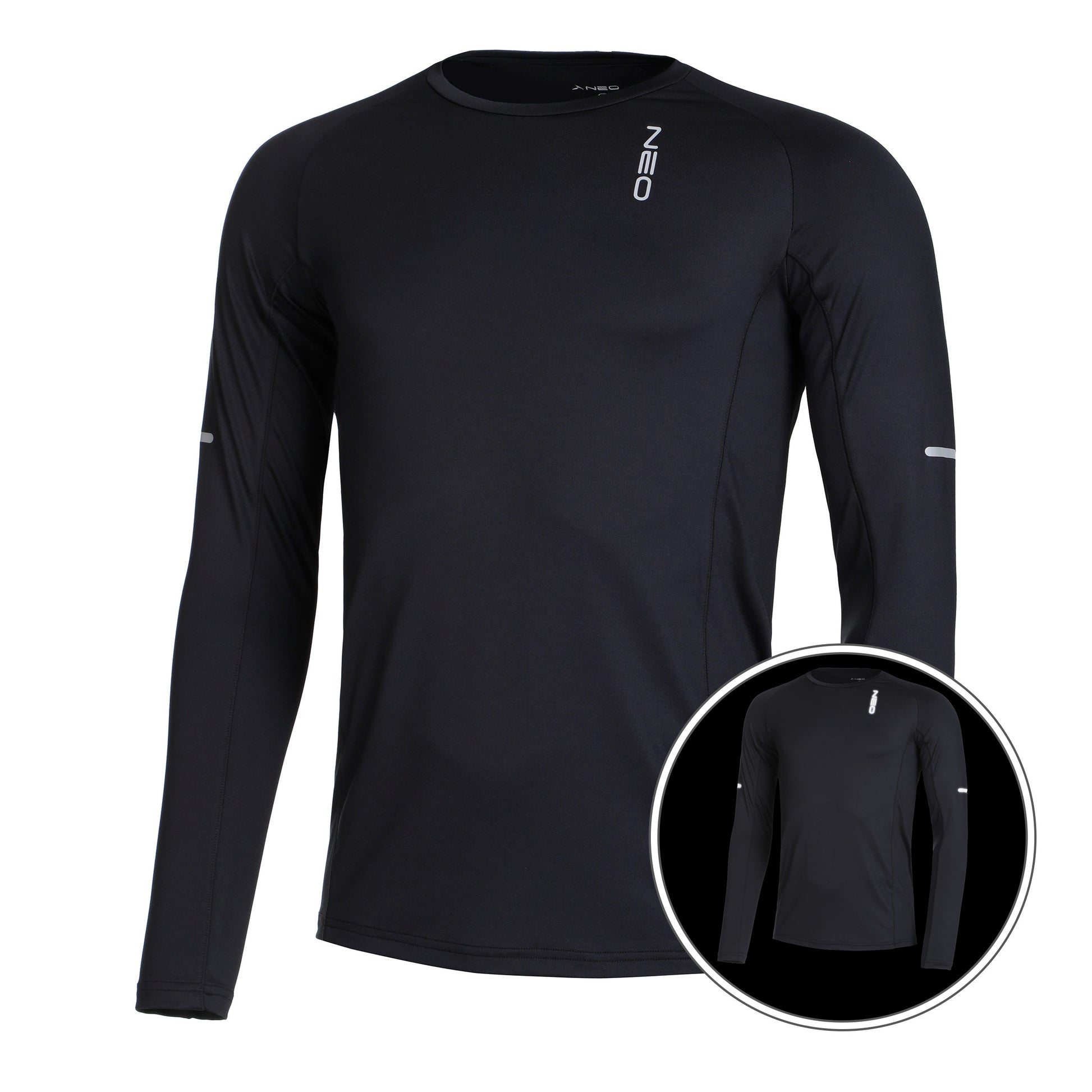 NEO Dry Light Top De Running Hombres-Negro