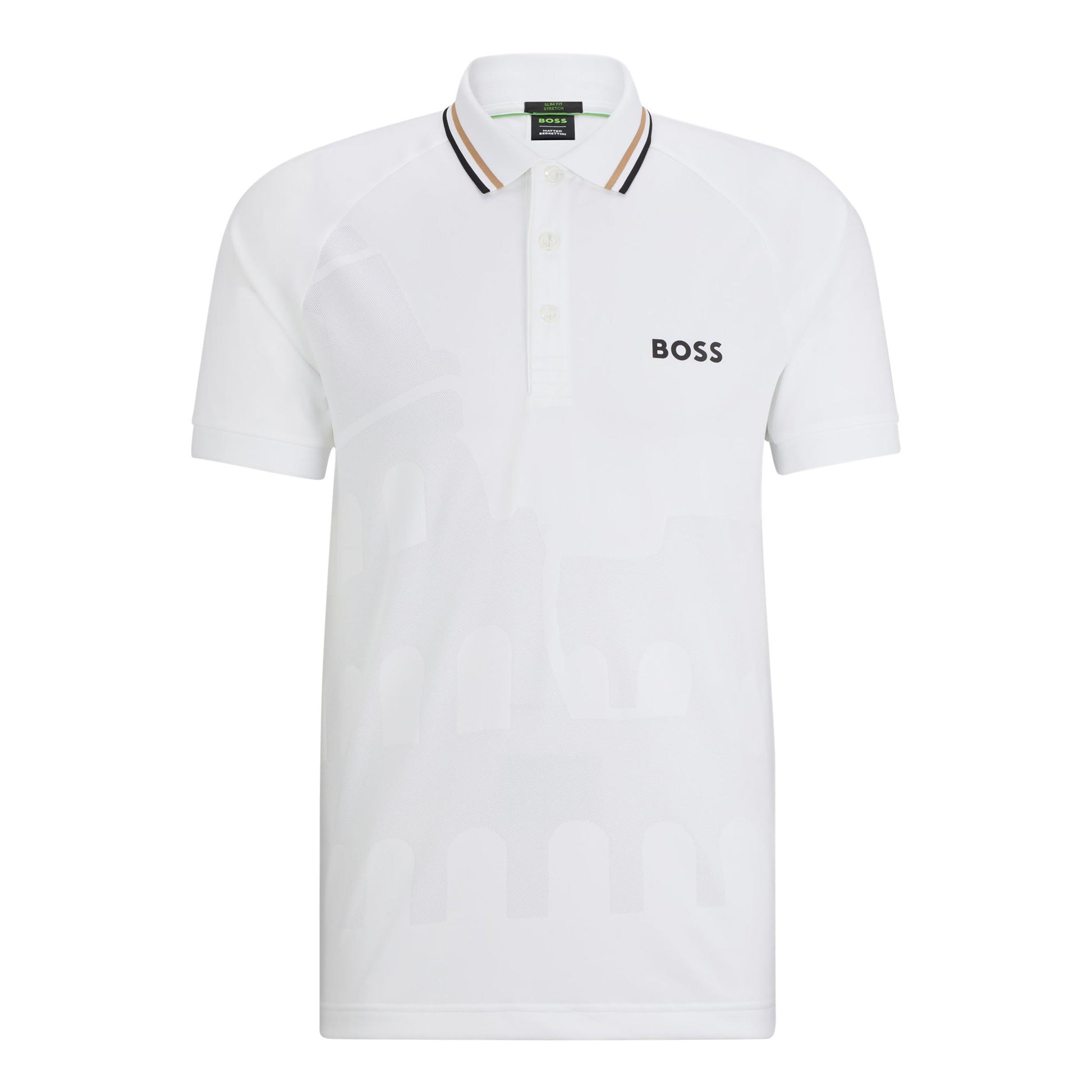 BOSS Patteo MB 14 Polo Hombres-Blanco