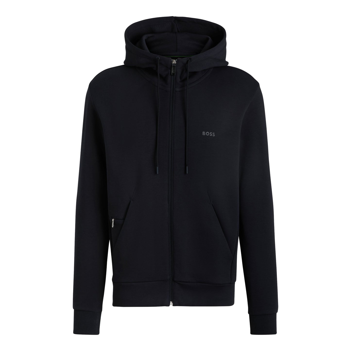 BOSS Shaggy Sudadera Con Cremallera Hombres-Azul Oscuro