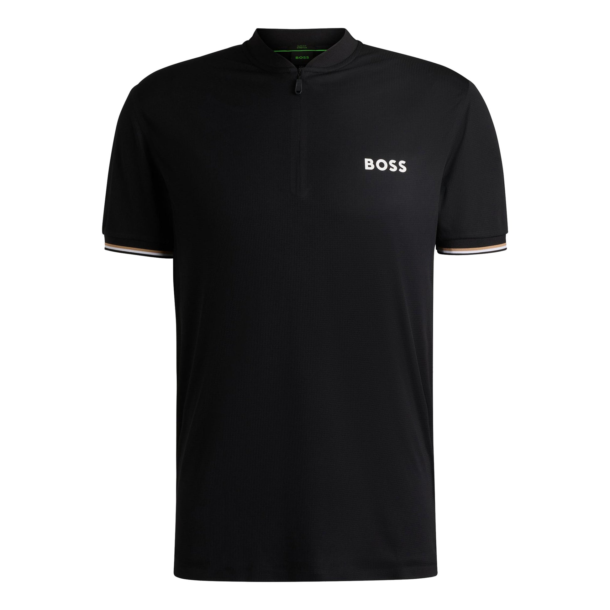 BOSS Pariq TOC Ripstop Polo Hombres-Negro