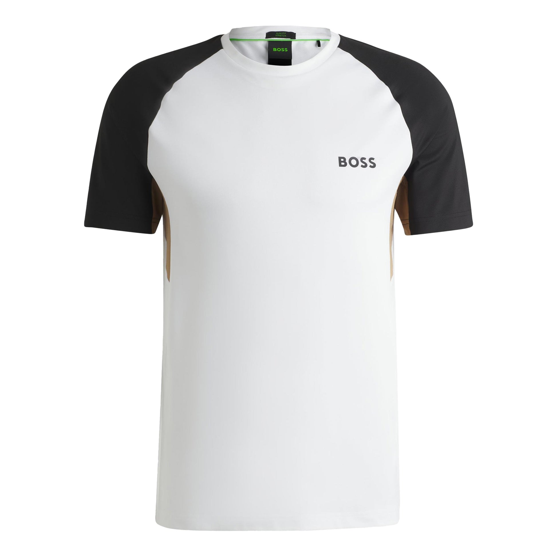 BOSS TOC Pique Camiseta De Manga Corta Hombres-Blanco