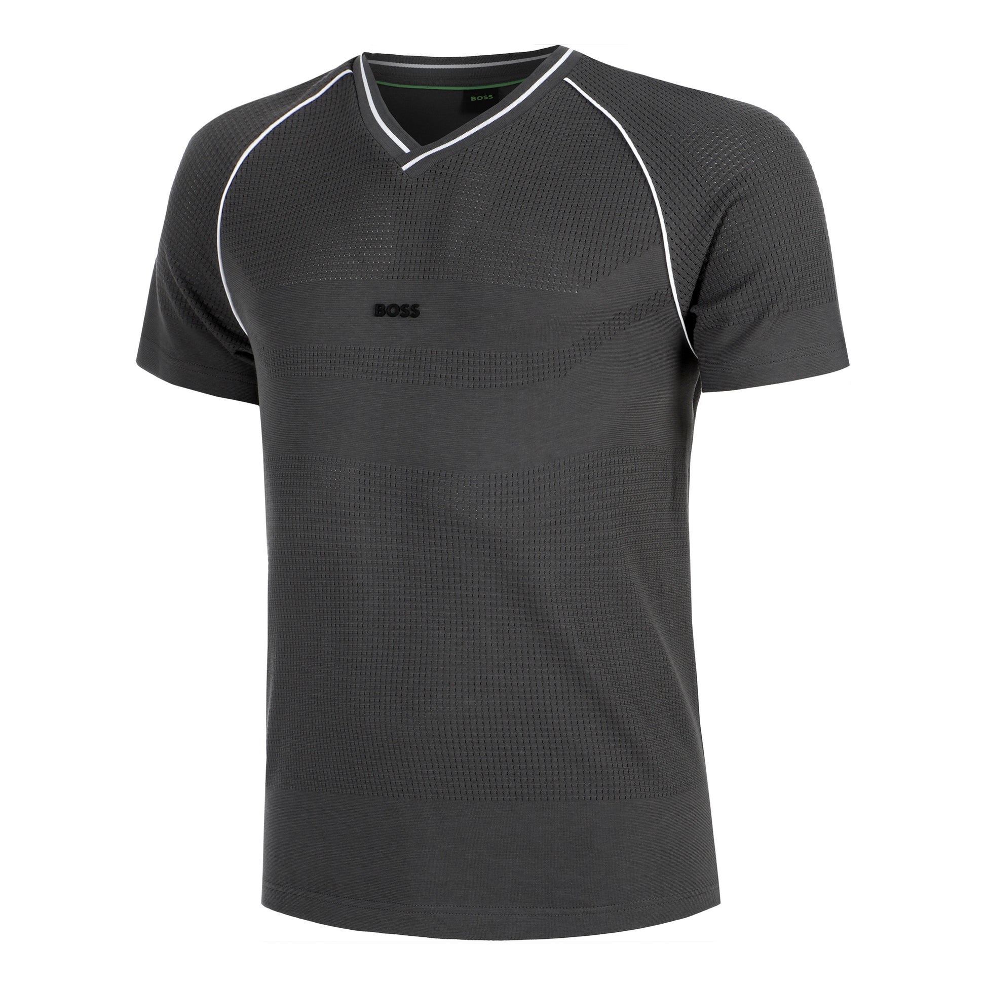 BOSS Retro Camiseta De Manga Corta Hombres-Gris Oscuro