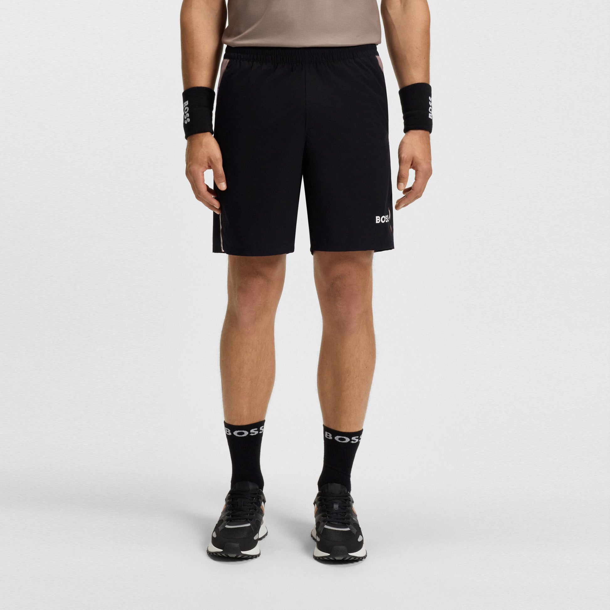 BOSS Match 9in Shorts Hombres-Negro
