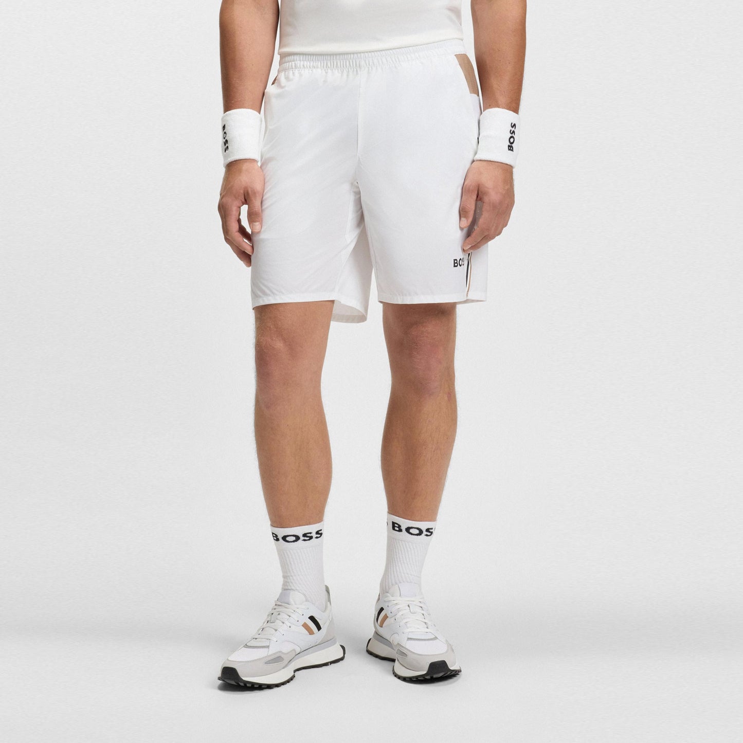 BOSS Match 9in Shorts Hombres-Blanco