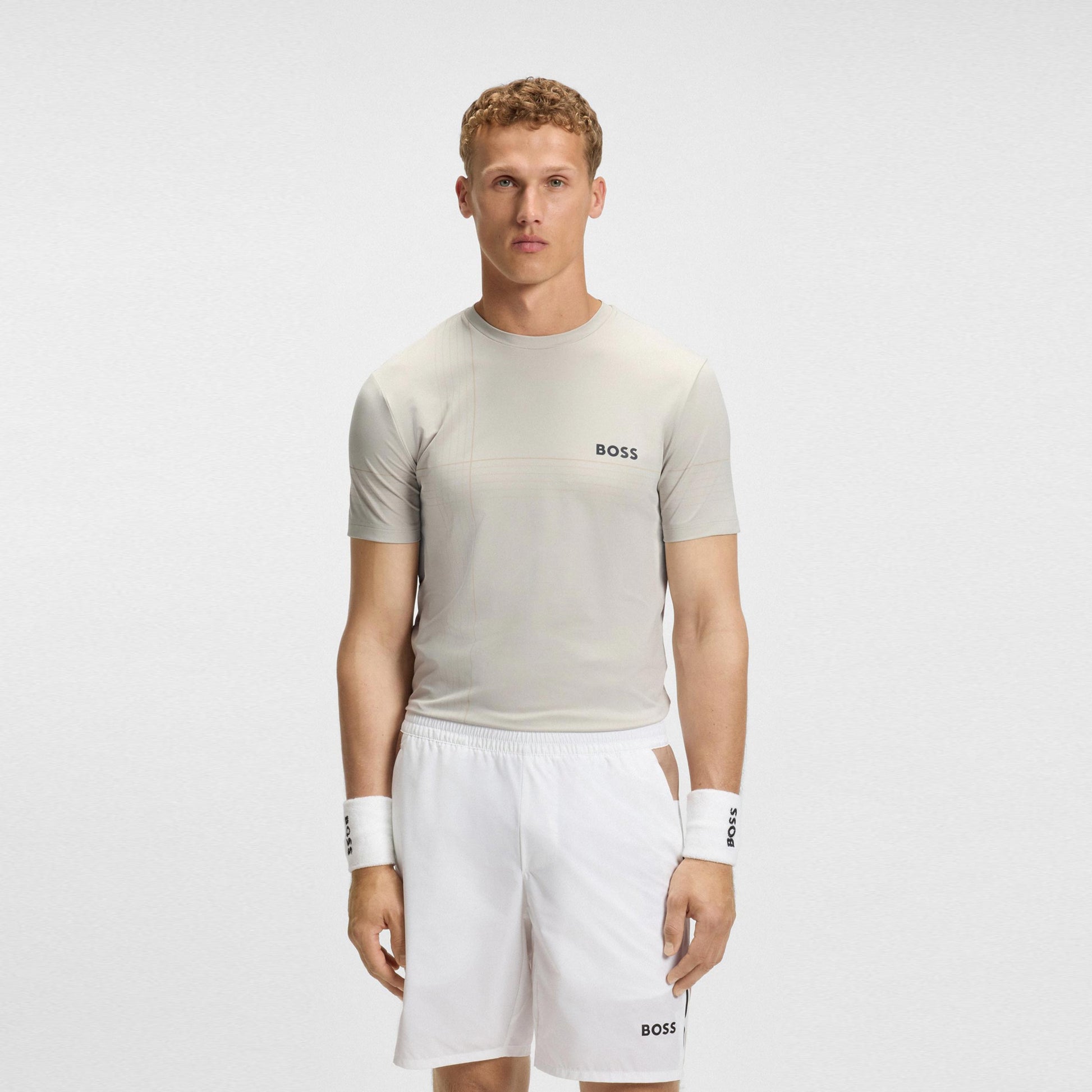 BOSS Tech TOC Camiseta De Manga Corta Hombres-Beige