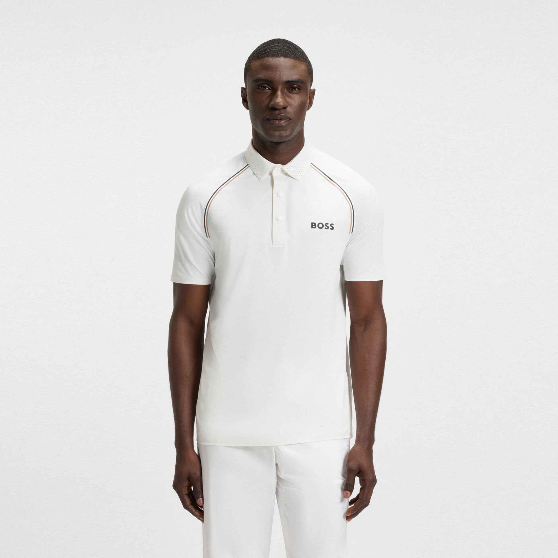 BOSS Patteo TOC Polo Hombres-Blanco