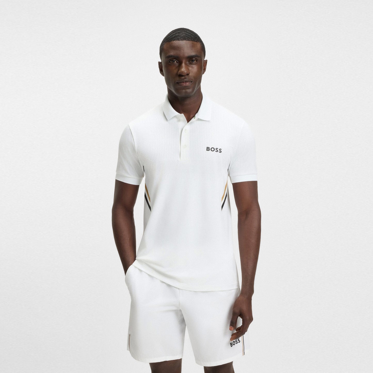 BOSS Paule TOC Polo Hombres-Blanco