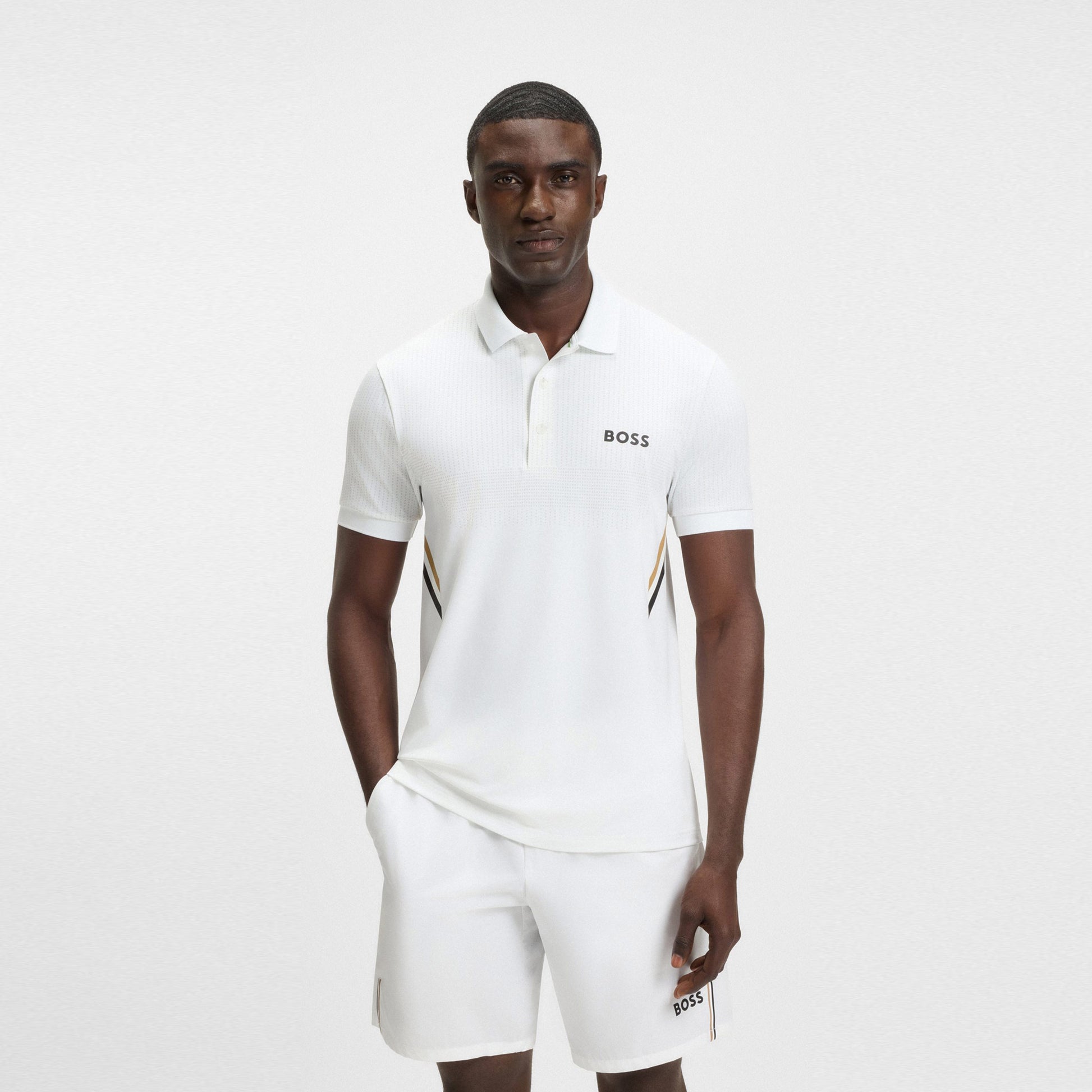 BOSS Paule TOC Polo Hombres-Blanco
