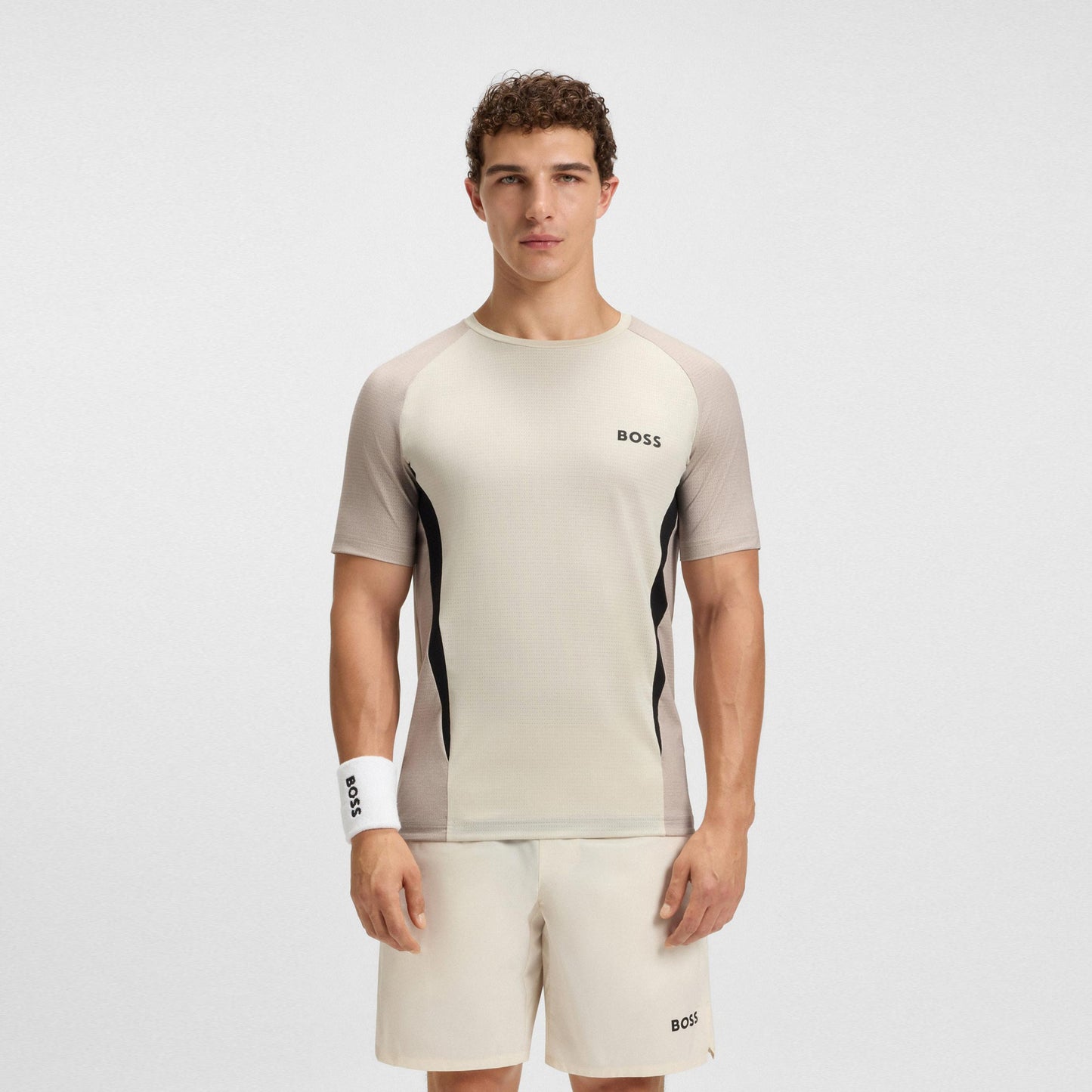 BOSS Matchball Camiseta de manga corta Hombres-crema