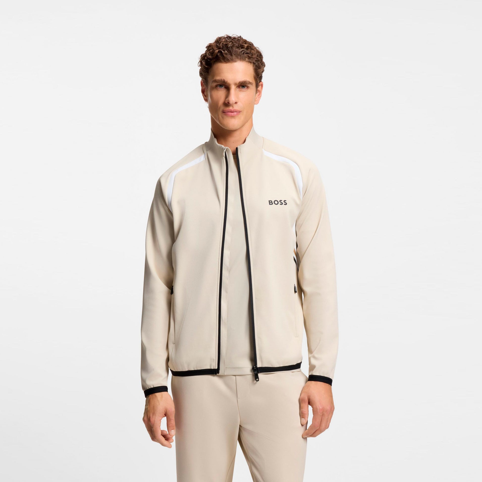 BOSS Spin Chaqueta de entrenamiento Hombres - beige