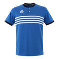 Kadiri Men Striped Button Camiseta de manga corta Hombres - azul,