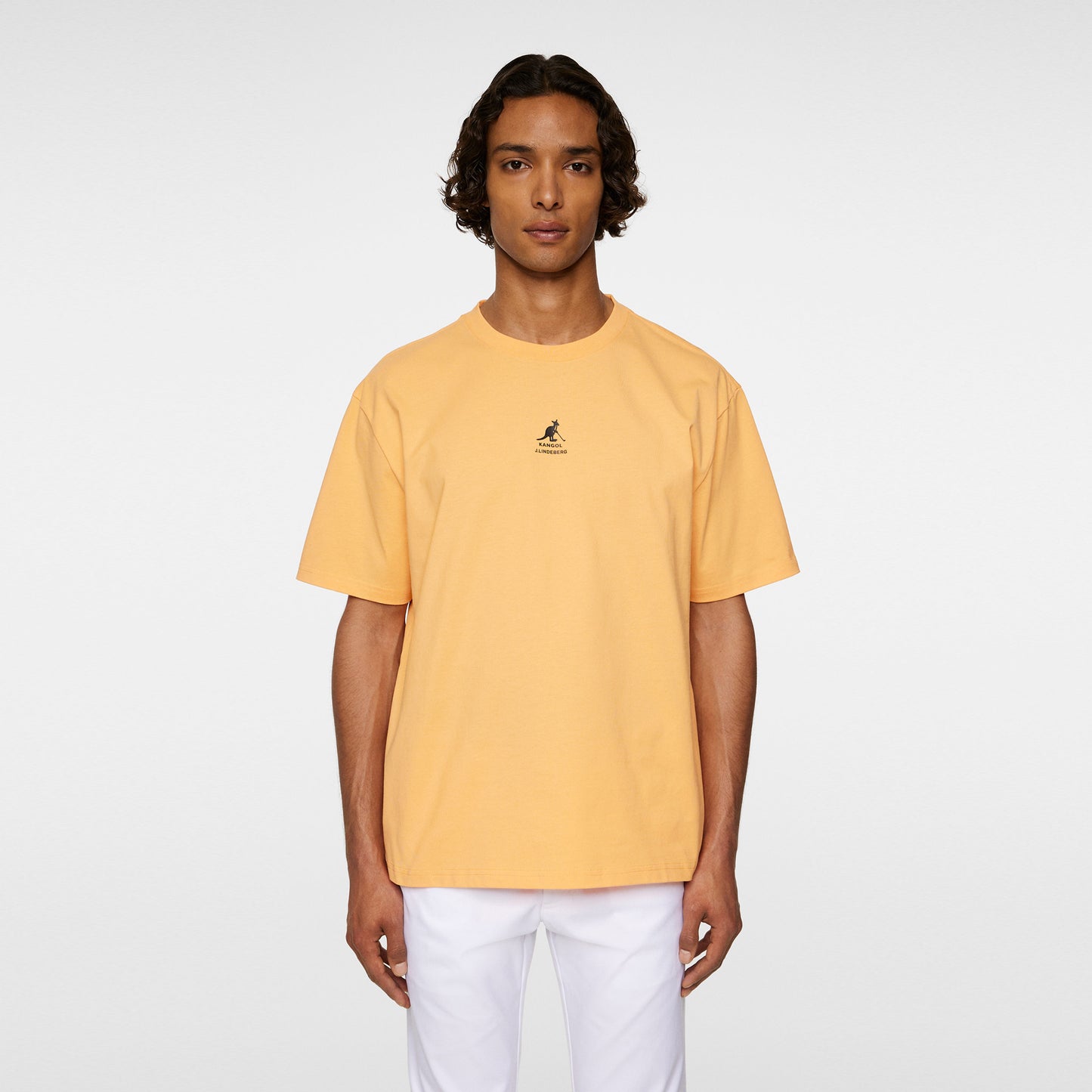 JLindeberg Kangol Davie Camiseta De Manga Corta Hombres-Naranja