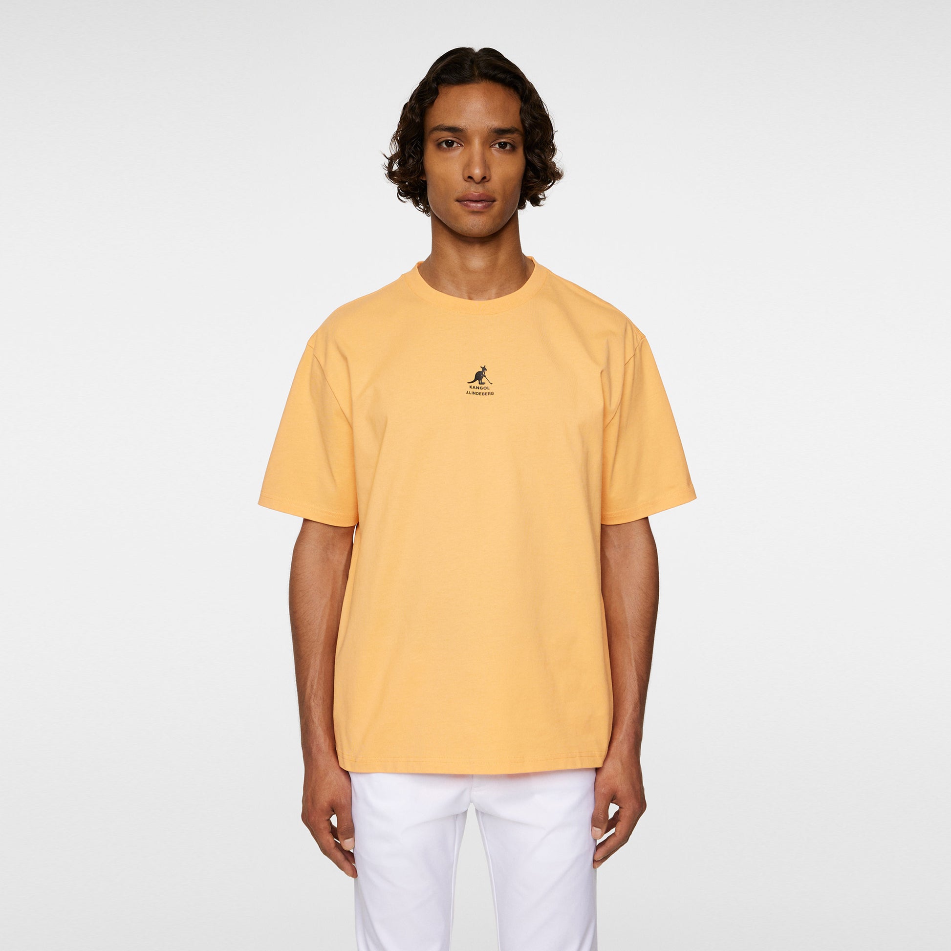 JLindeberg Kangol Davie Camiseta De Manga Corta Hombres-Naranja