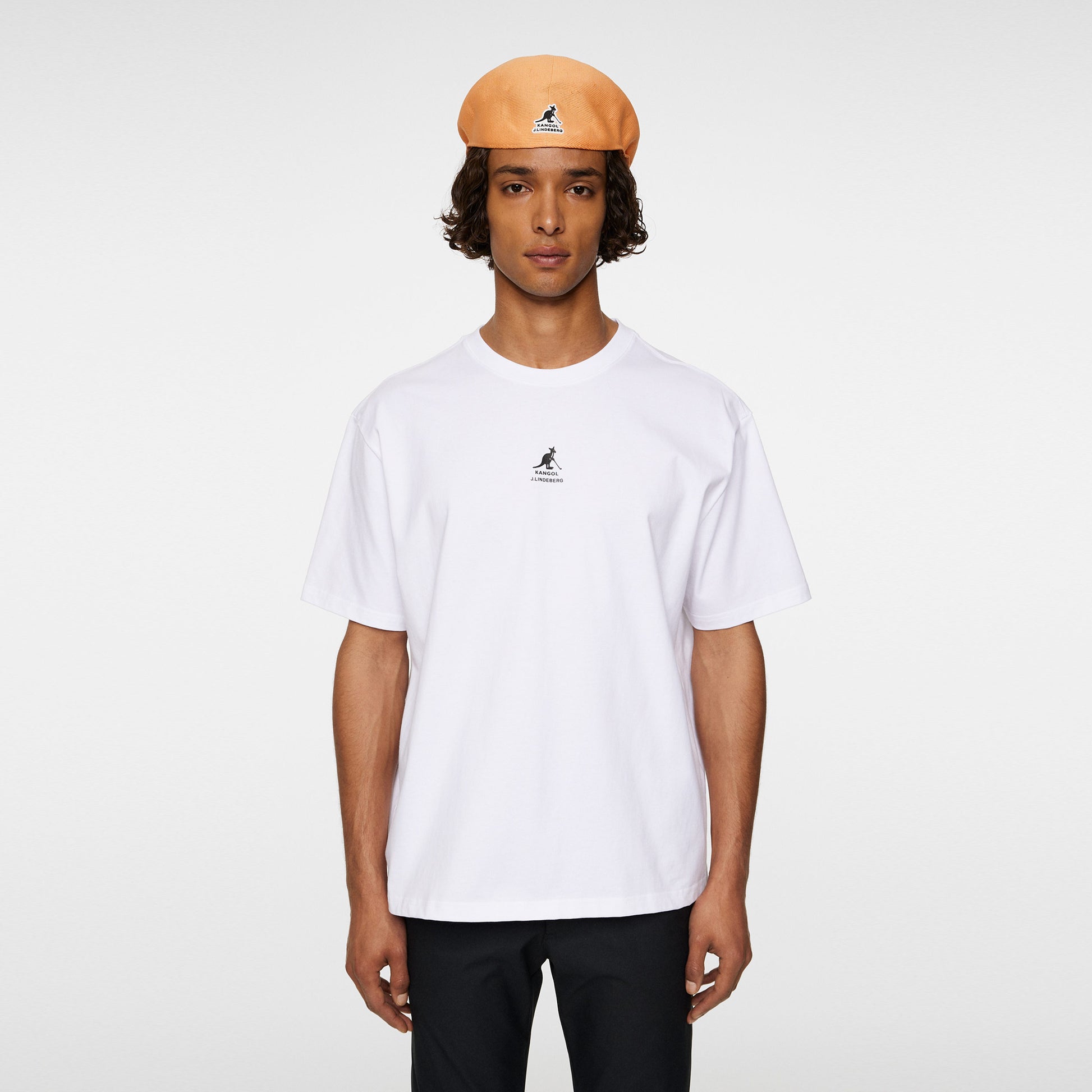 JLindeberg Kangol Davie Camiseta De Manga Corta Hombres-Blanco
