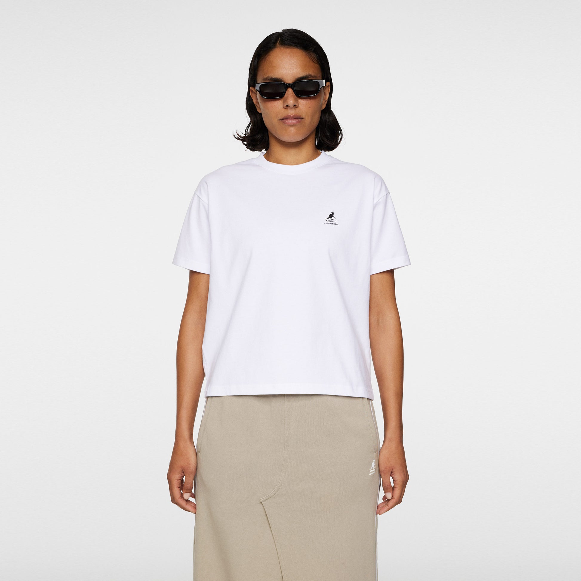 JLindeberg Kangol Lina Camiseta De Manga Corta Mujeres-Blanco
