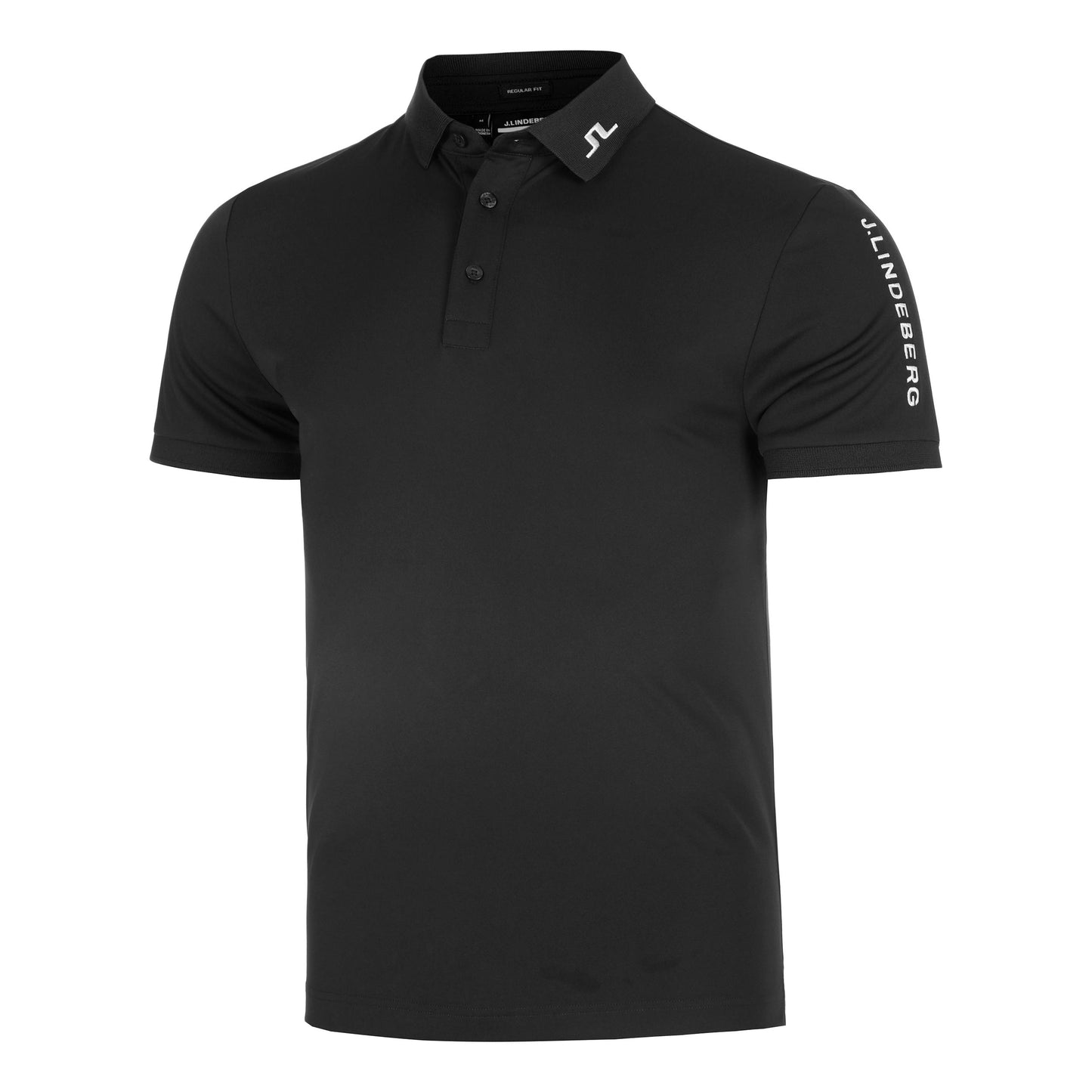 JLindeberg Tour Tech Polo Hombres-Negro