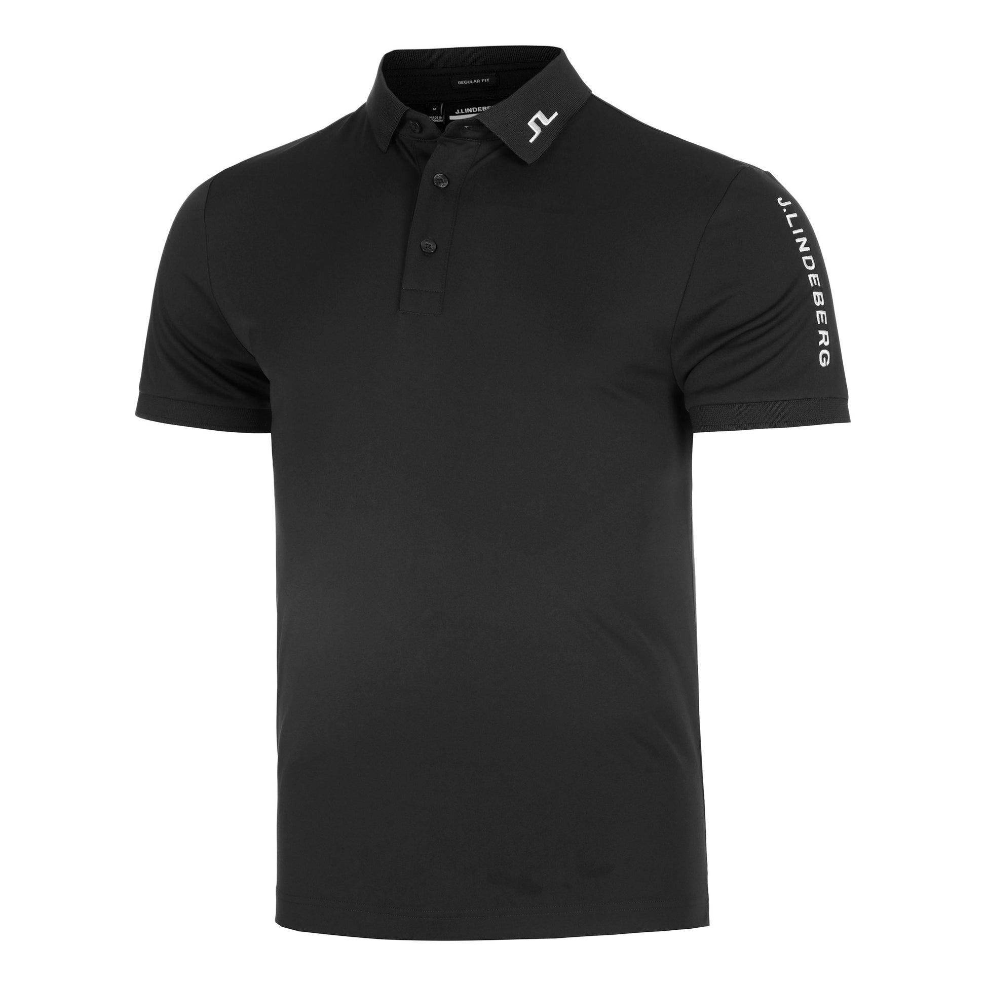 JLindeberg Tour Tech Polo Hombres-Negro