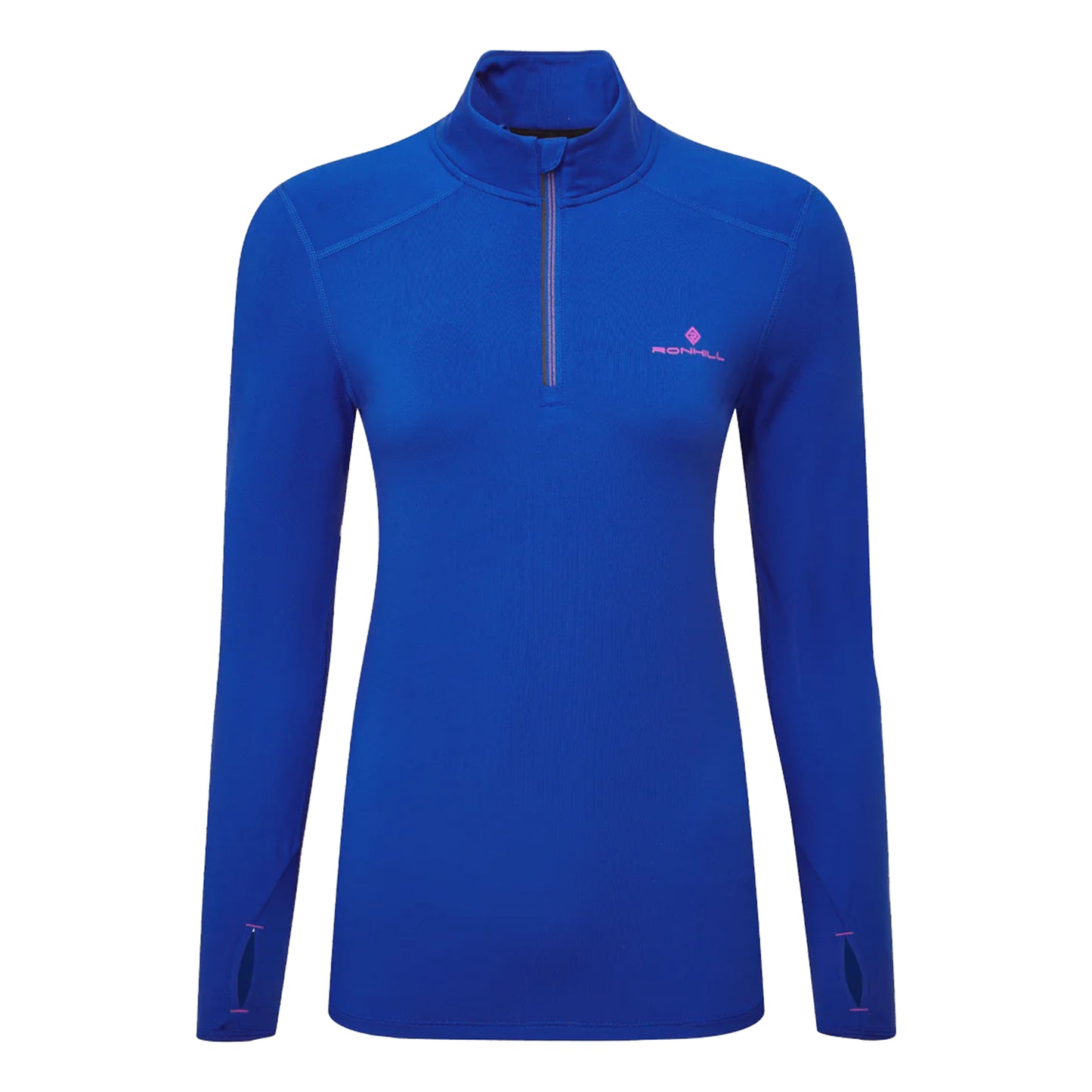 Ronhill Core Thermal 1/2 Zip Camiseta De Running Mujeres-Azul
