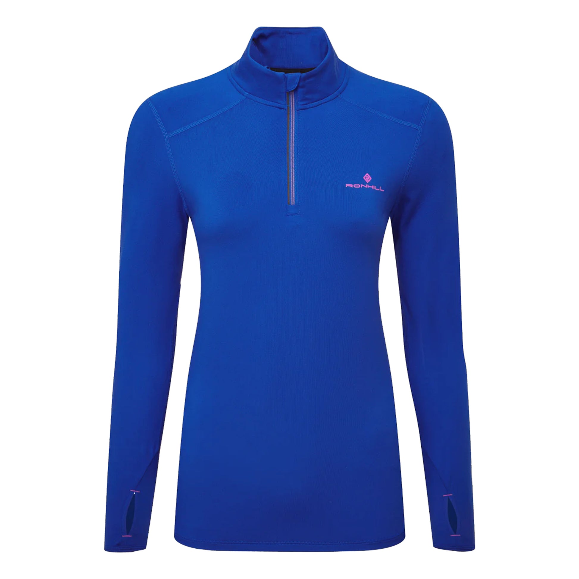 Ronhill Core Thermal 1/2 Zip Camiseta De Running Mujeres-Azul