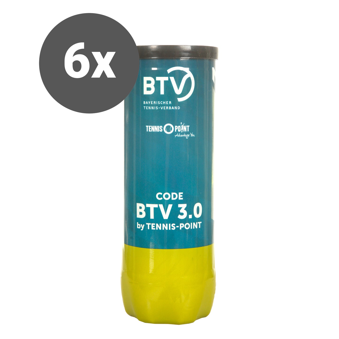 BTV Bote de 3 pelotas Spieltagspaket 6x Code BTV 3.0 by Tennis Point
